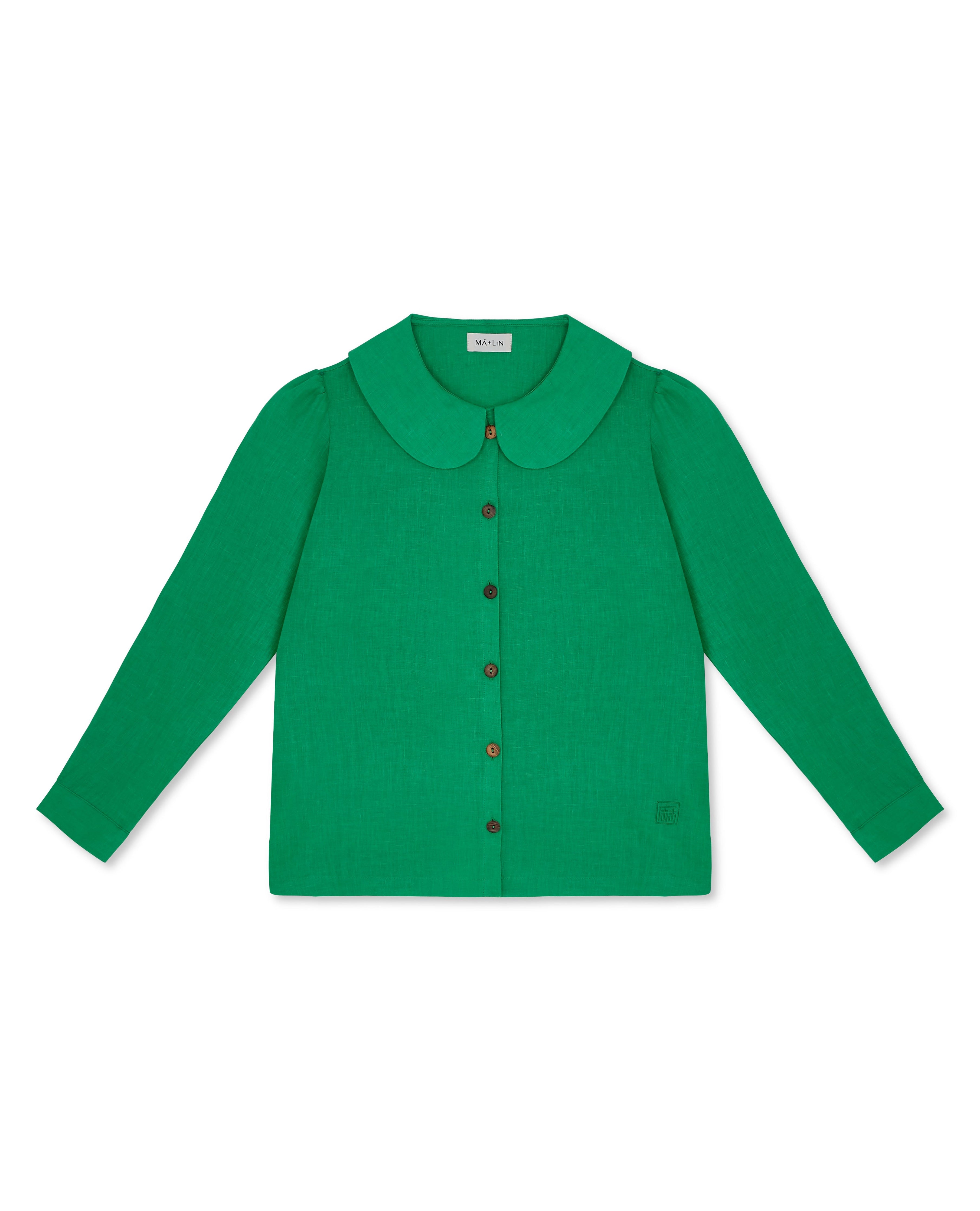 Claudine Linen Blouse  - Jade