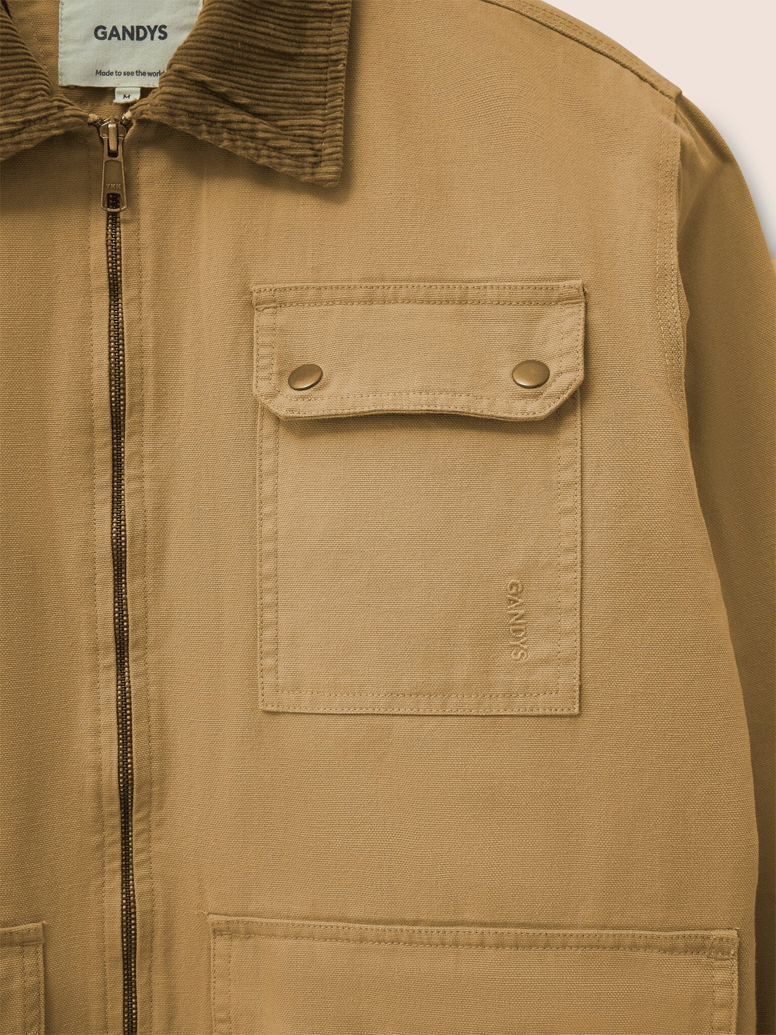 Noho Cotton Worker Jacket in Beige