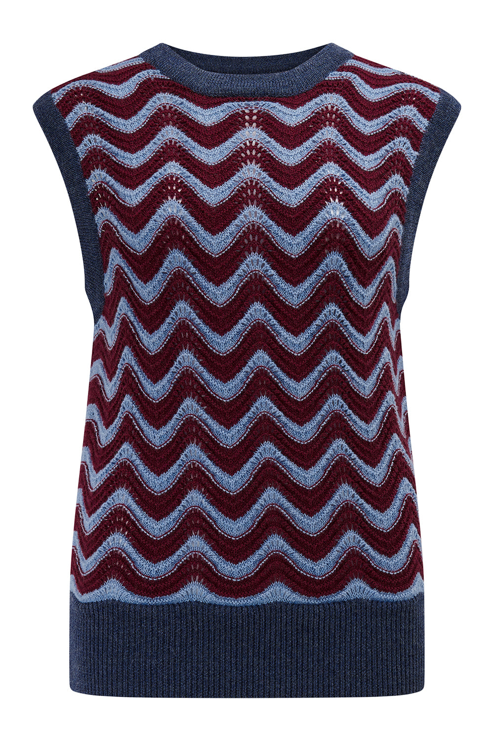 Bennie Wool Vest in Mulberry