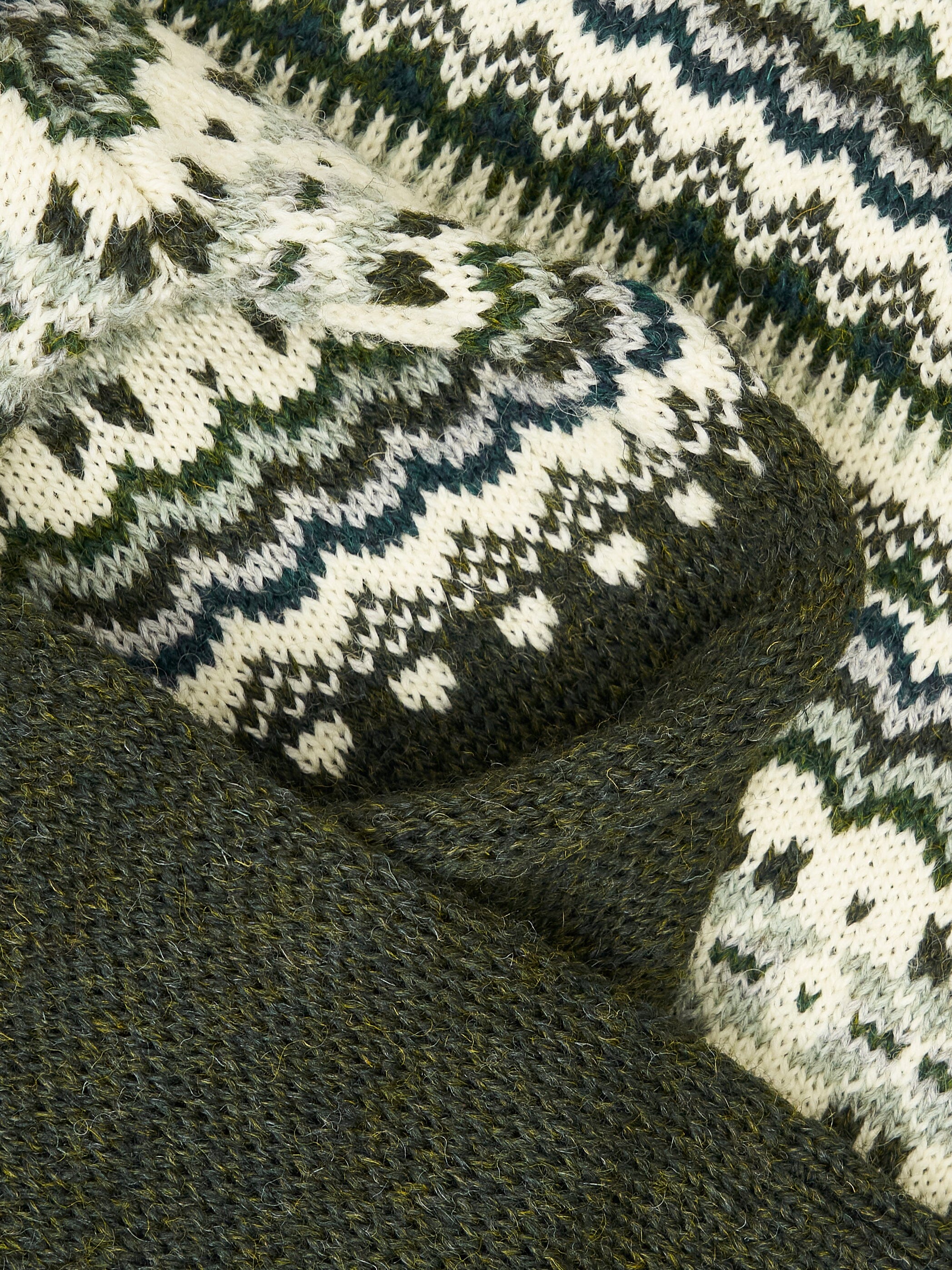 Blair Made in England Wool Fair Isle Sweater in Green