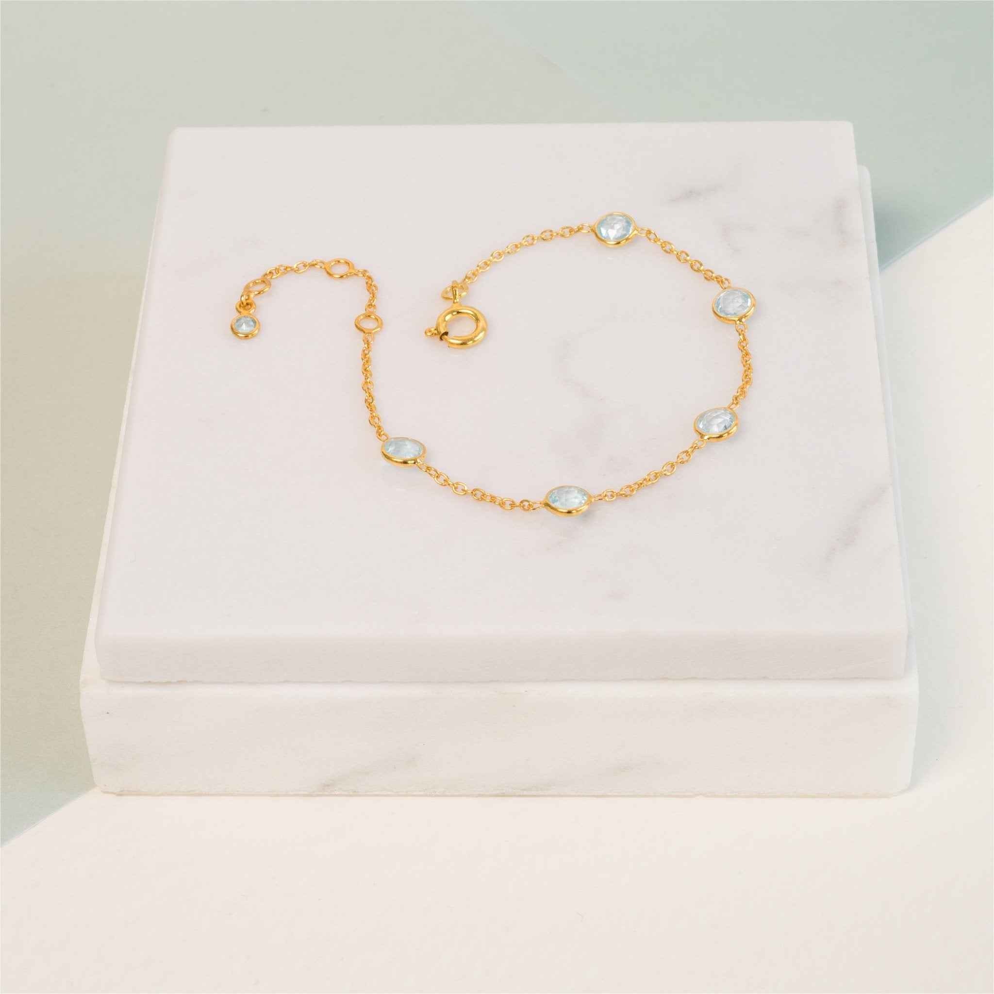 Antibes Blue Topaz & Gold Vermeil Bracelet