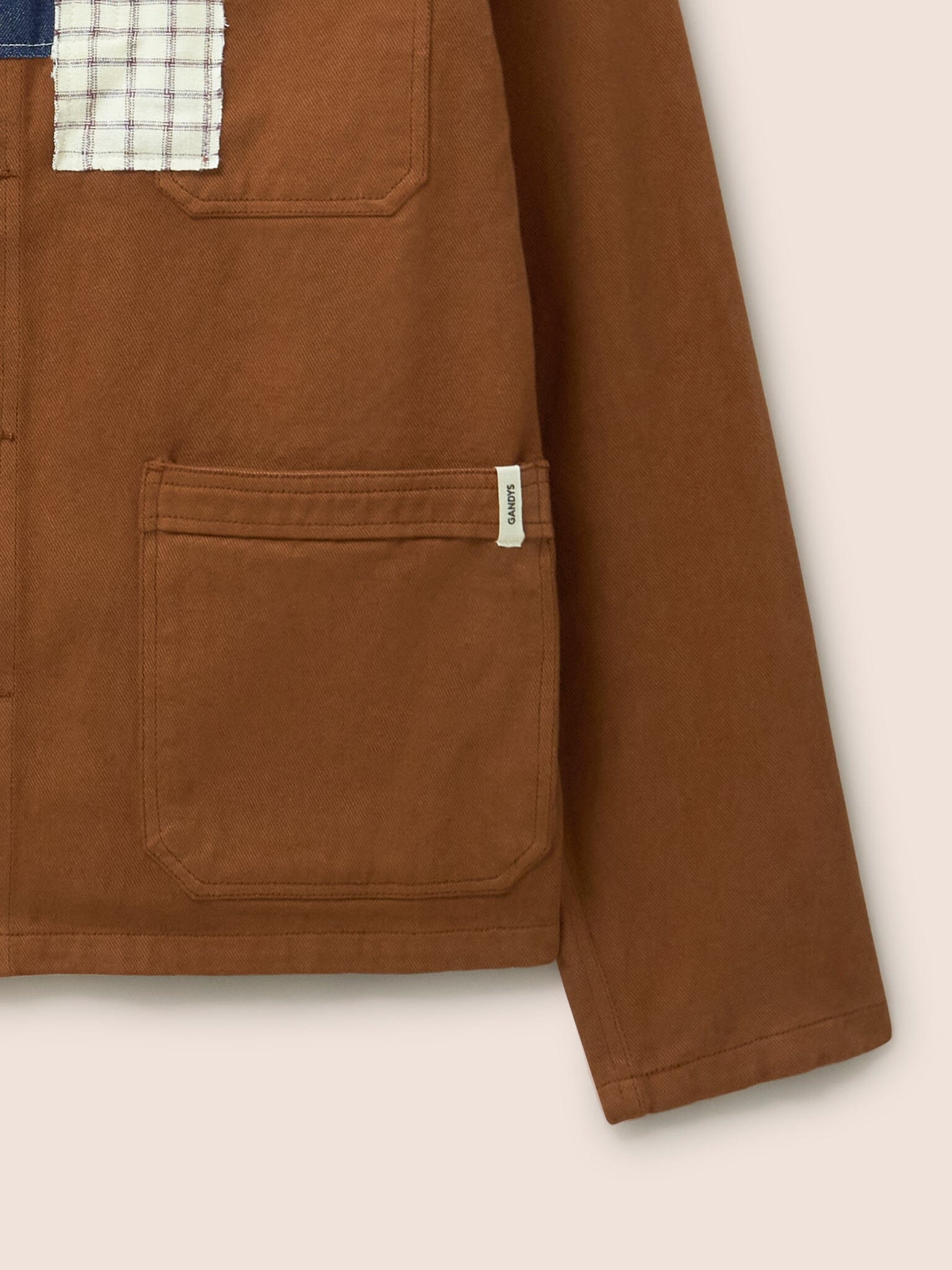 Brecon Cotton Patch Chore Jacket in Orange