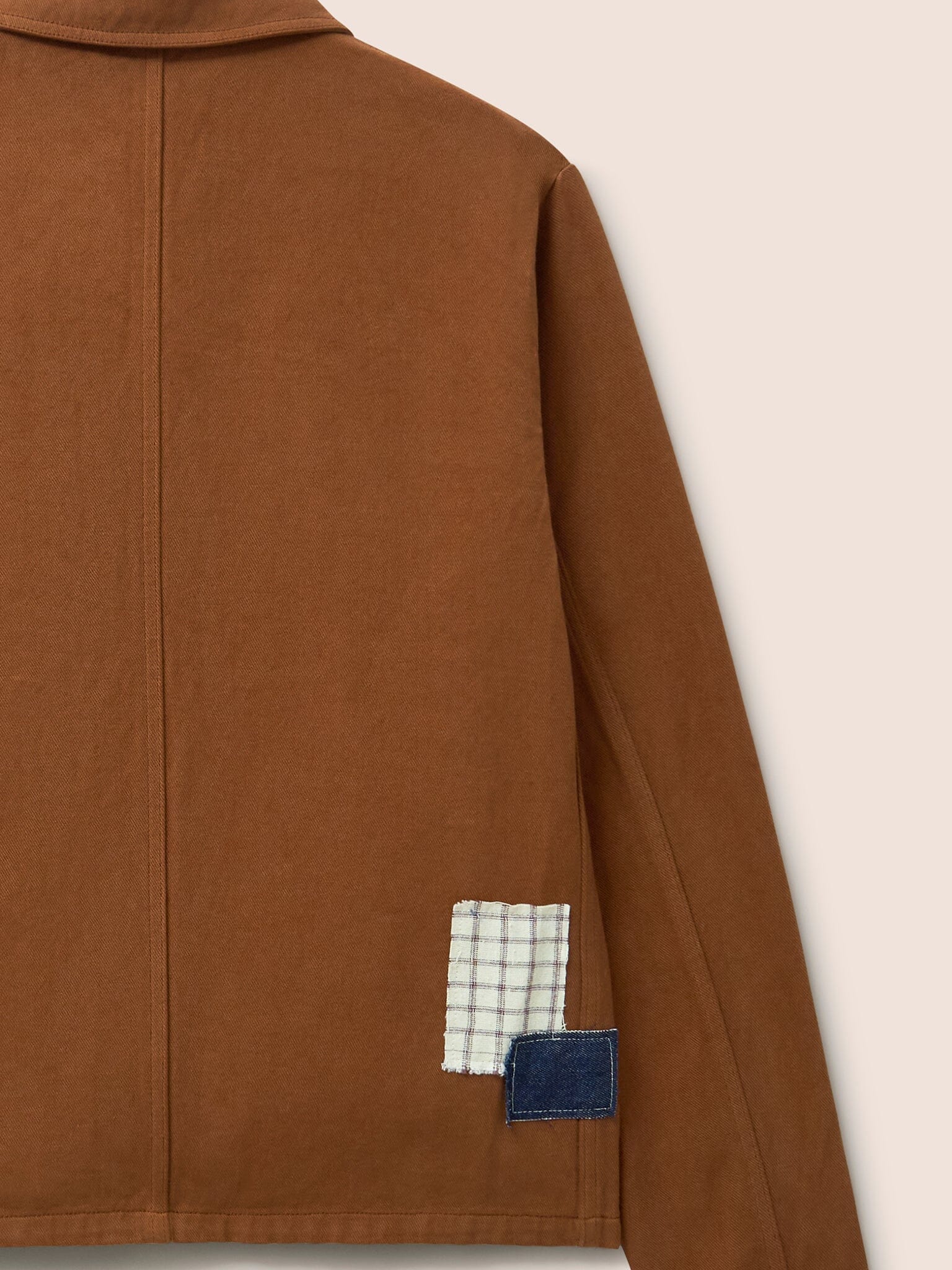 Brecon Cotton Patch Chore Jacket in Orange