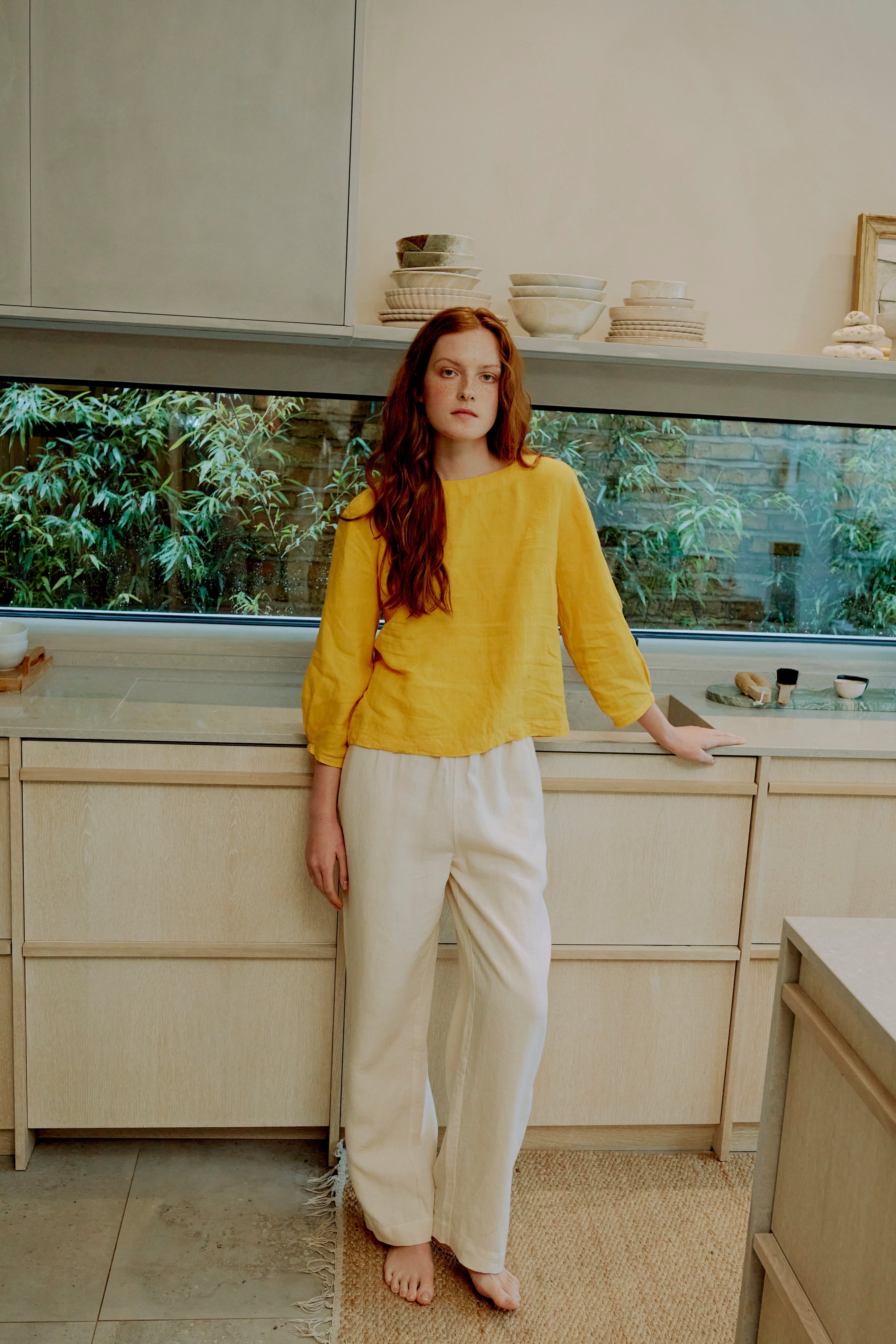 Maya Linen Trousers - Natural