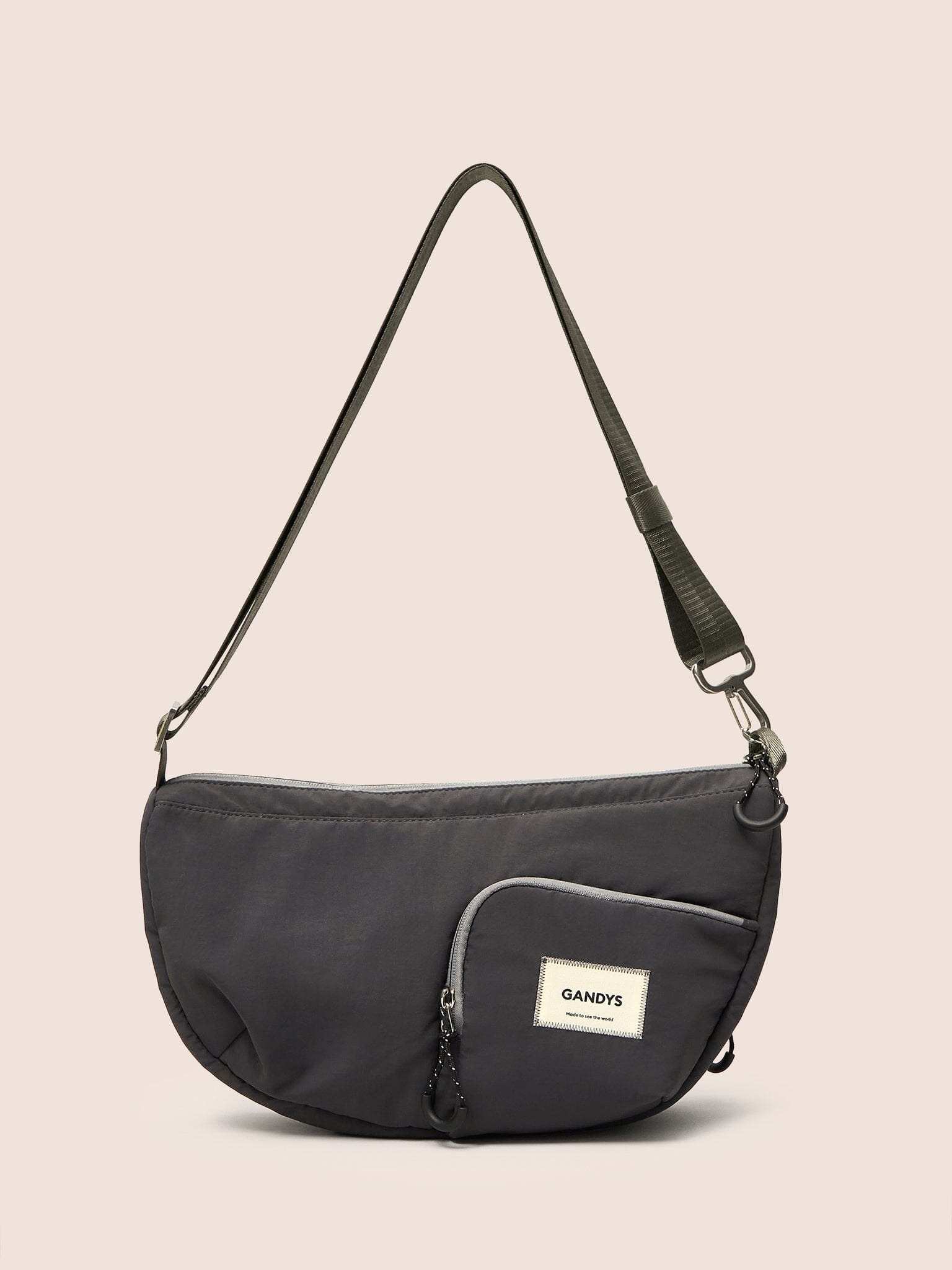 Ecuador Recycled Fabric Sling Bag Charcoal