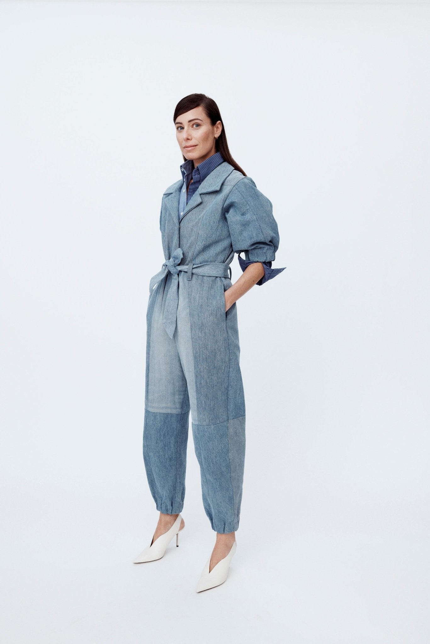 Classic Denim Jumpsuit Light Blue