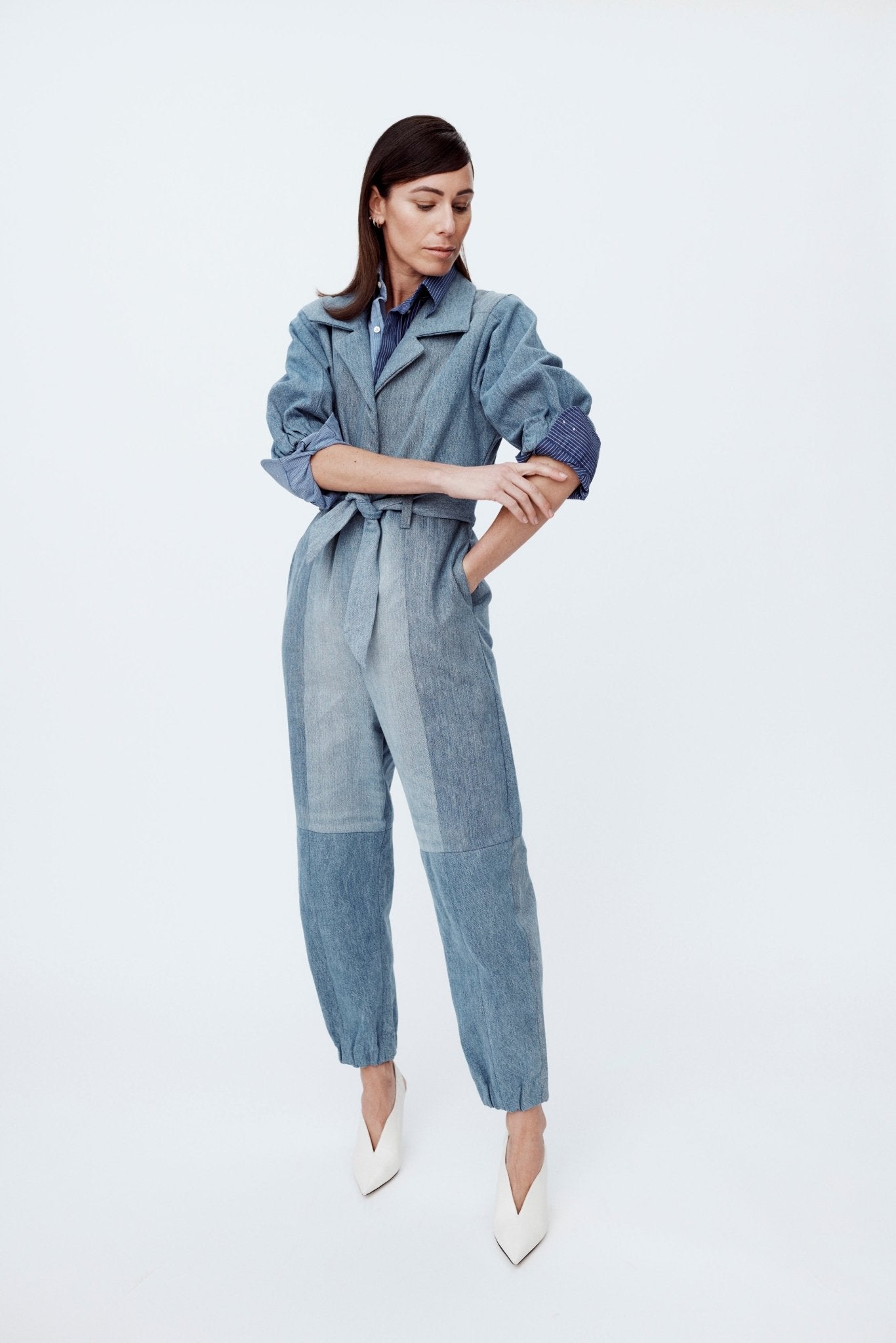 Classic Denim Jumpsuit Light Blue