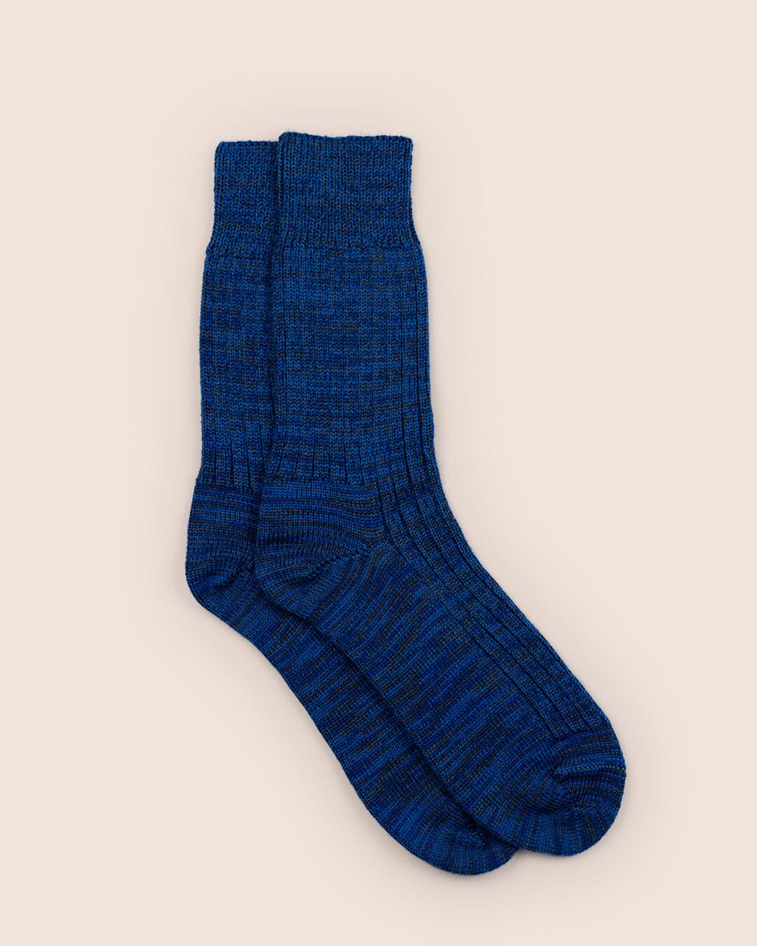 Clayton Made in England Wool Socks in Navy Mix