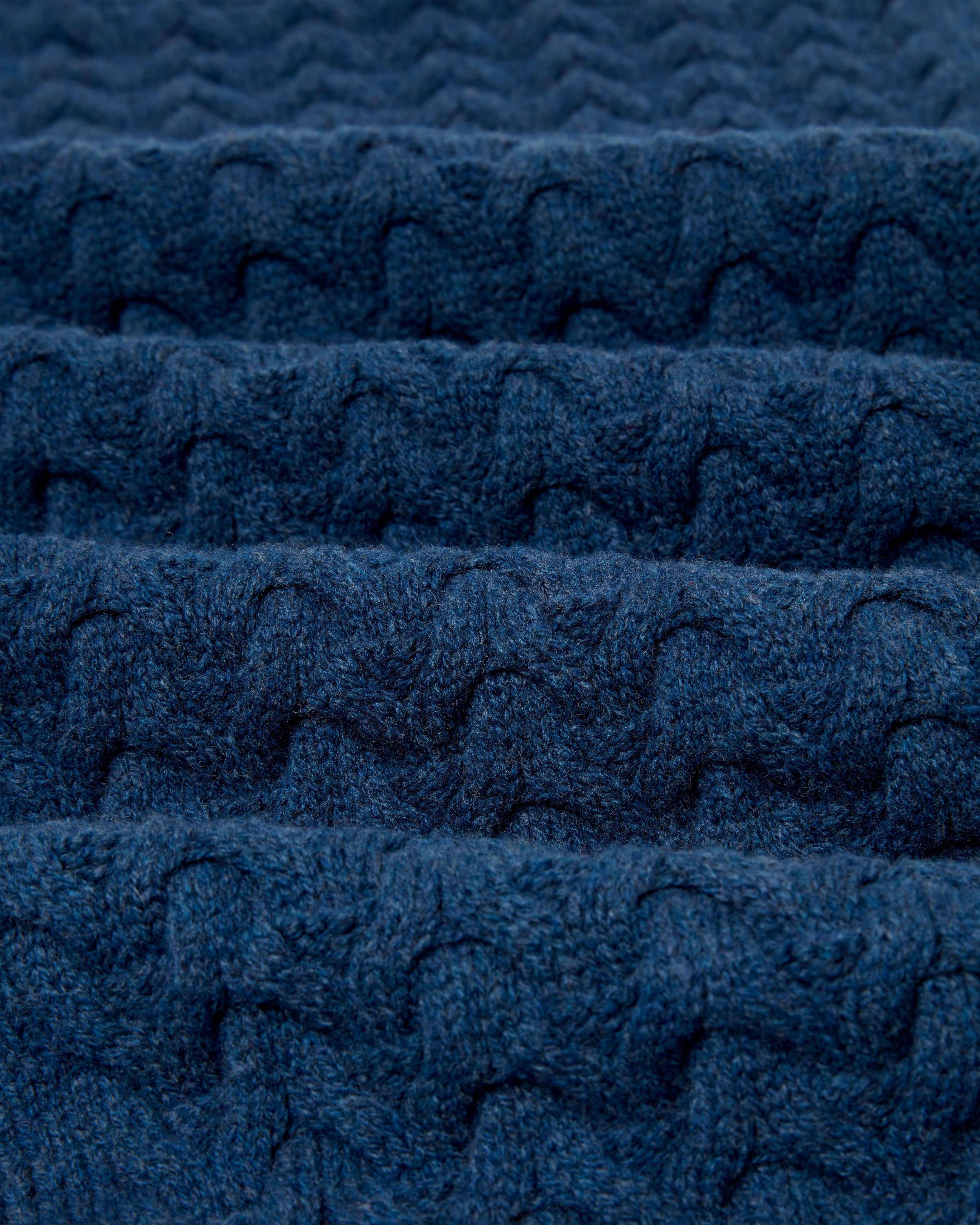 The Border Cable Scarf - Atlantic Blue