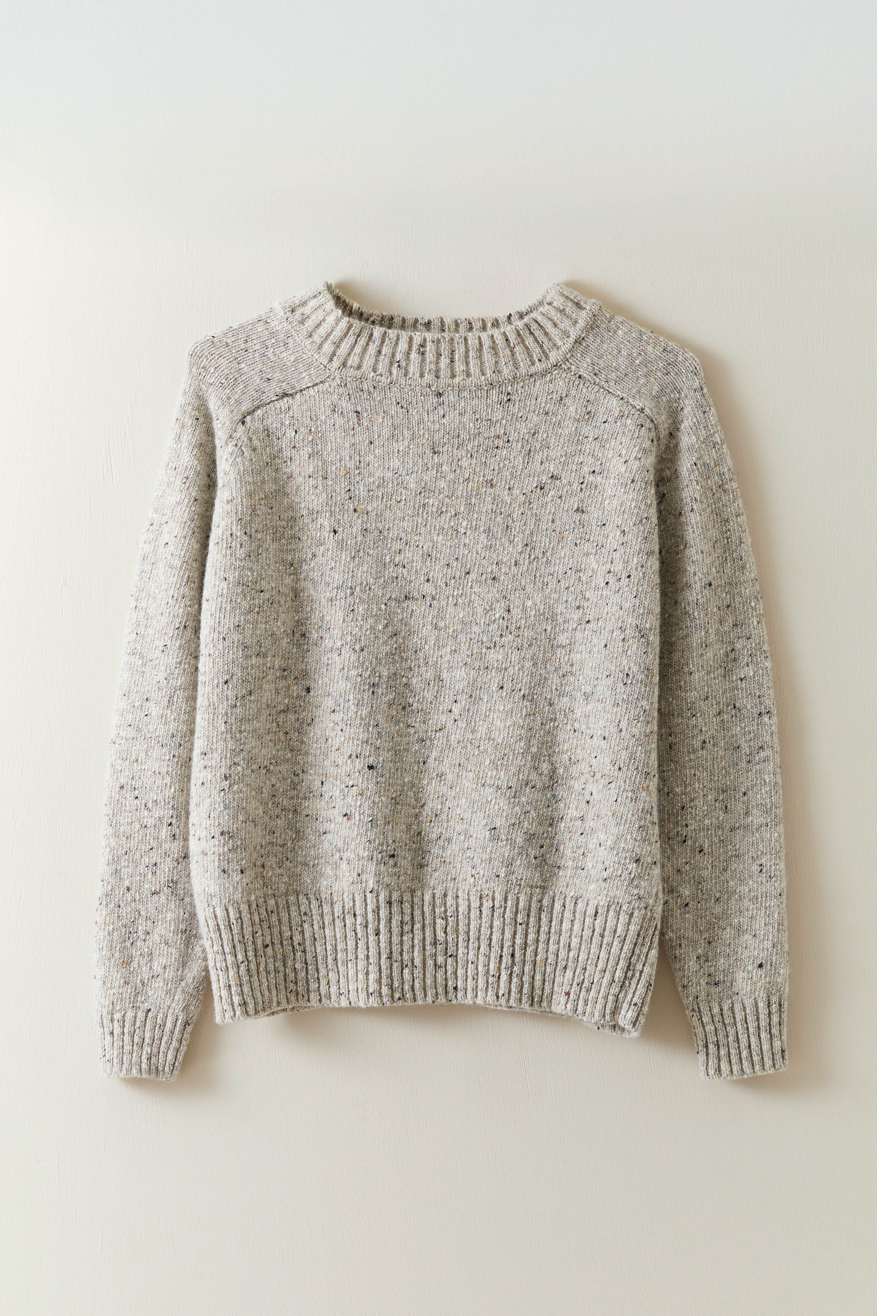 Donegal Merino Wool Sweater in Stone