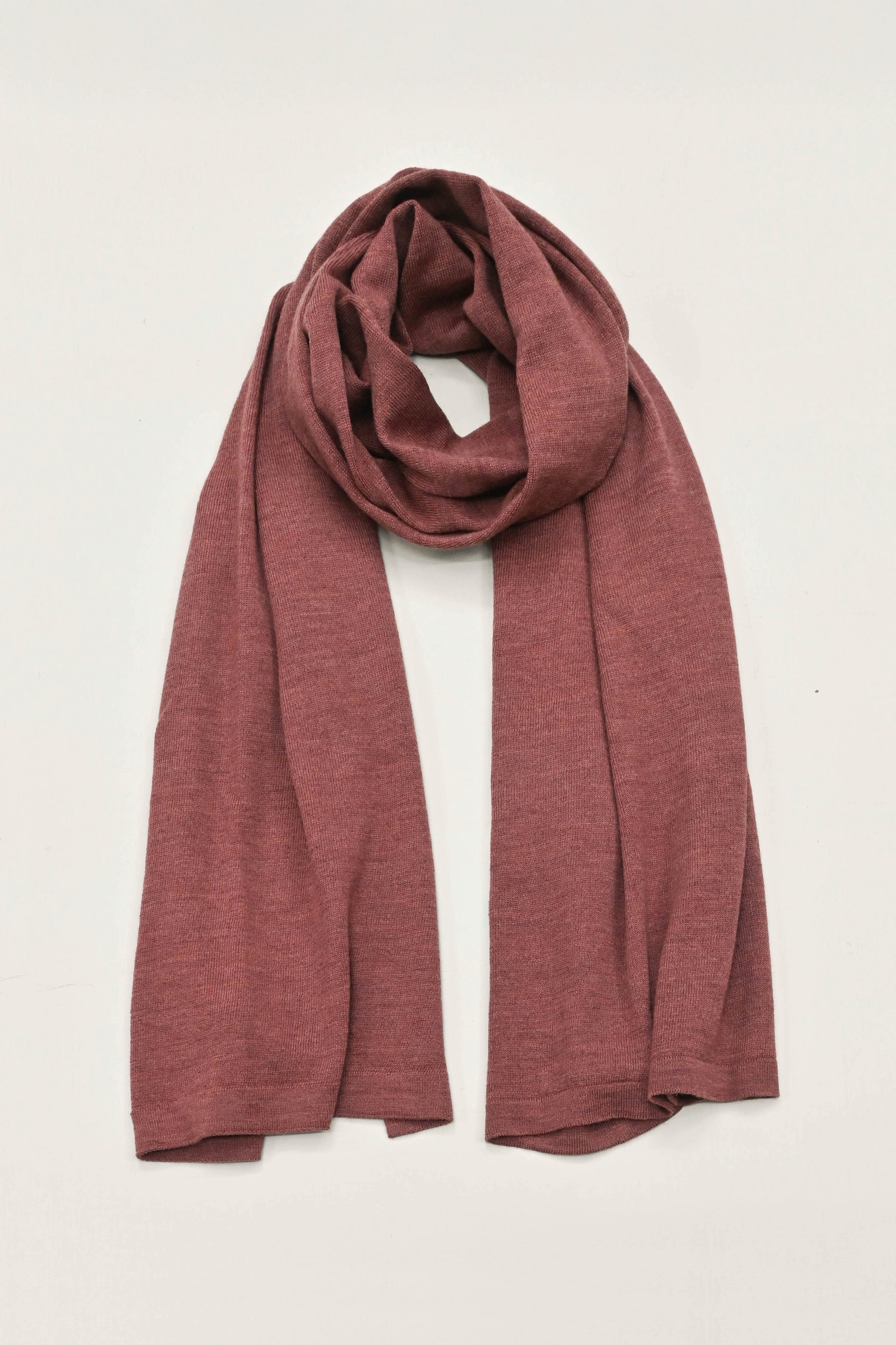 The Eden Herb Dyed Merino Wool Scarf in Heather