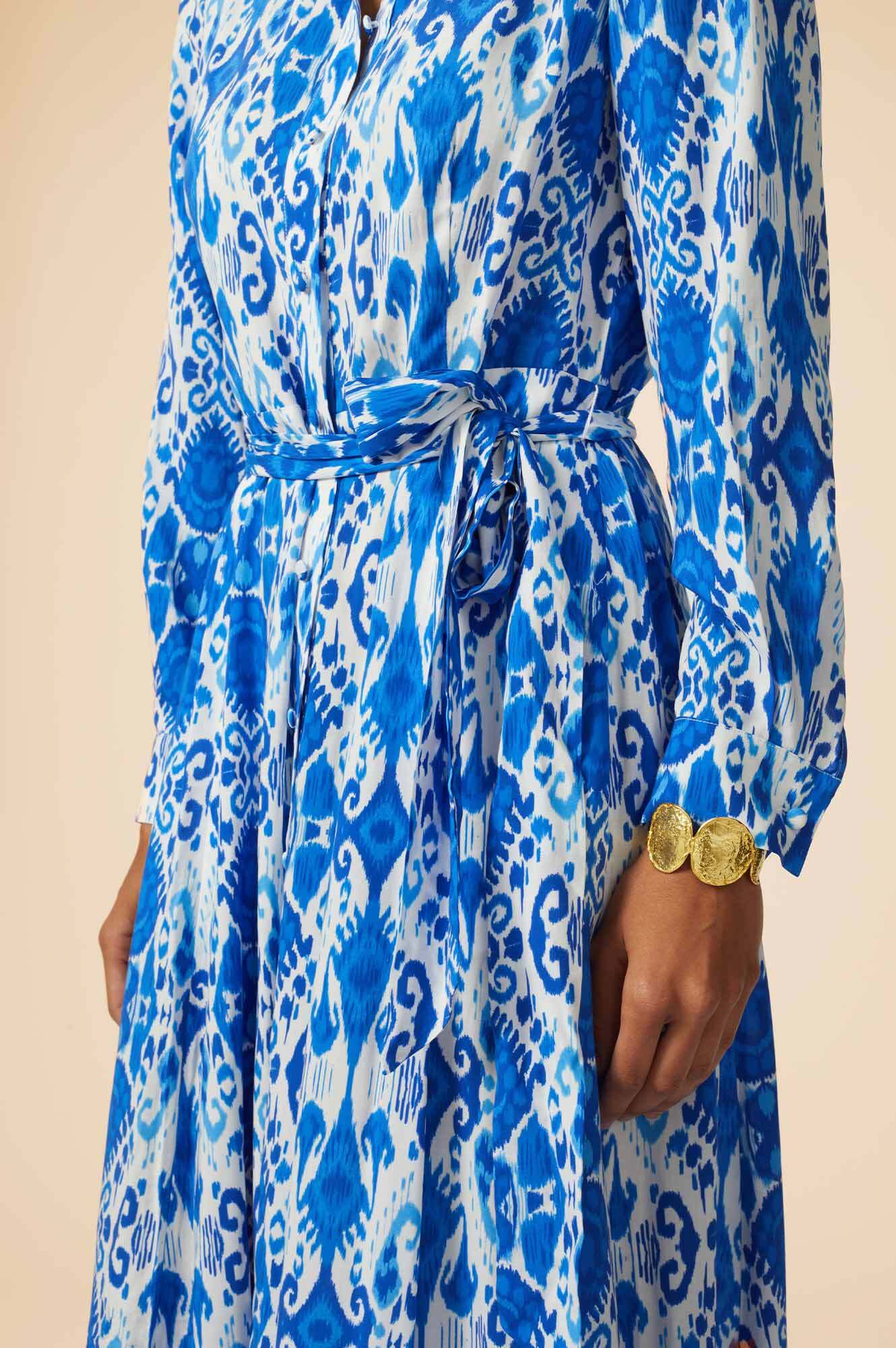 Eliza EcoVero™ Shirt Dress | Blue/White