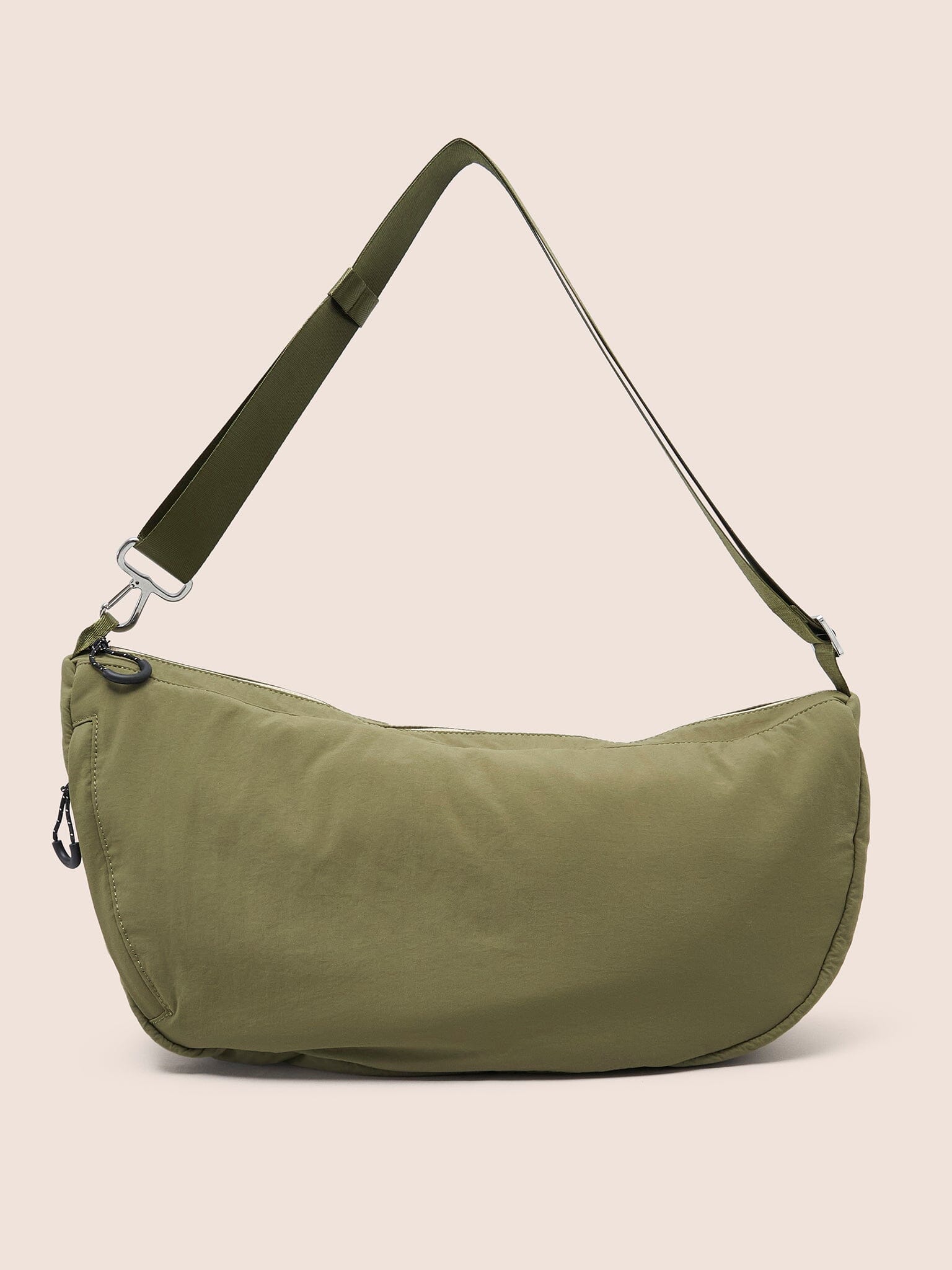 Ecuador XL Recycled Nylon Lightweight Sling Bag in Khaki
