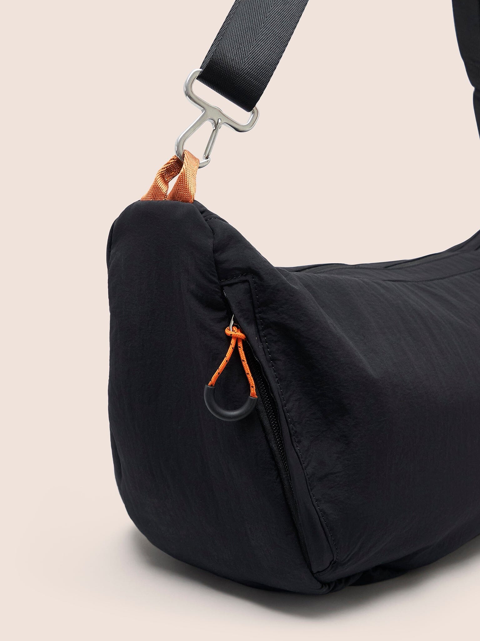 Ecuador XL Recycled Nylon Lightweight Sling Bag in Black