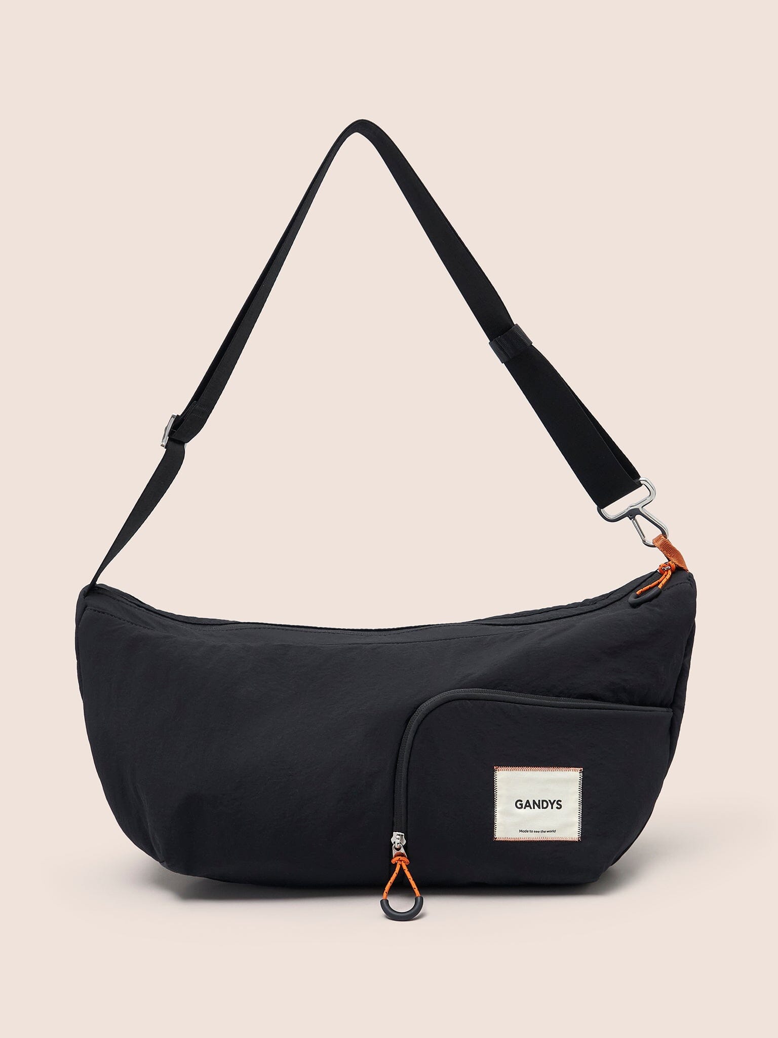 Ecuador XL Recycled Nylon Lightweight Sling Bag in Black