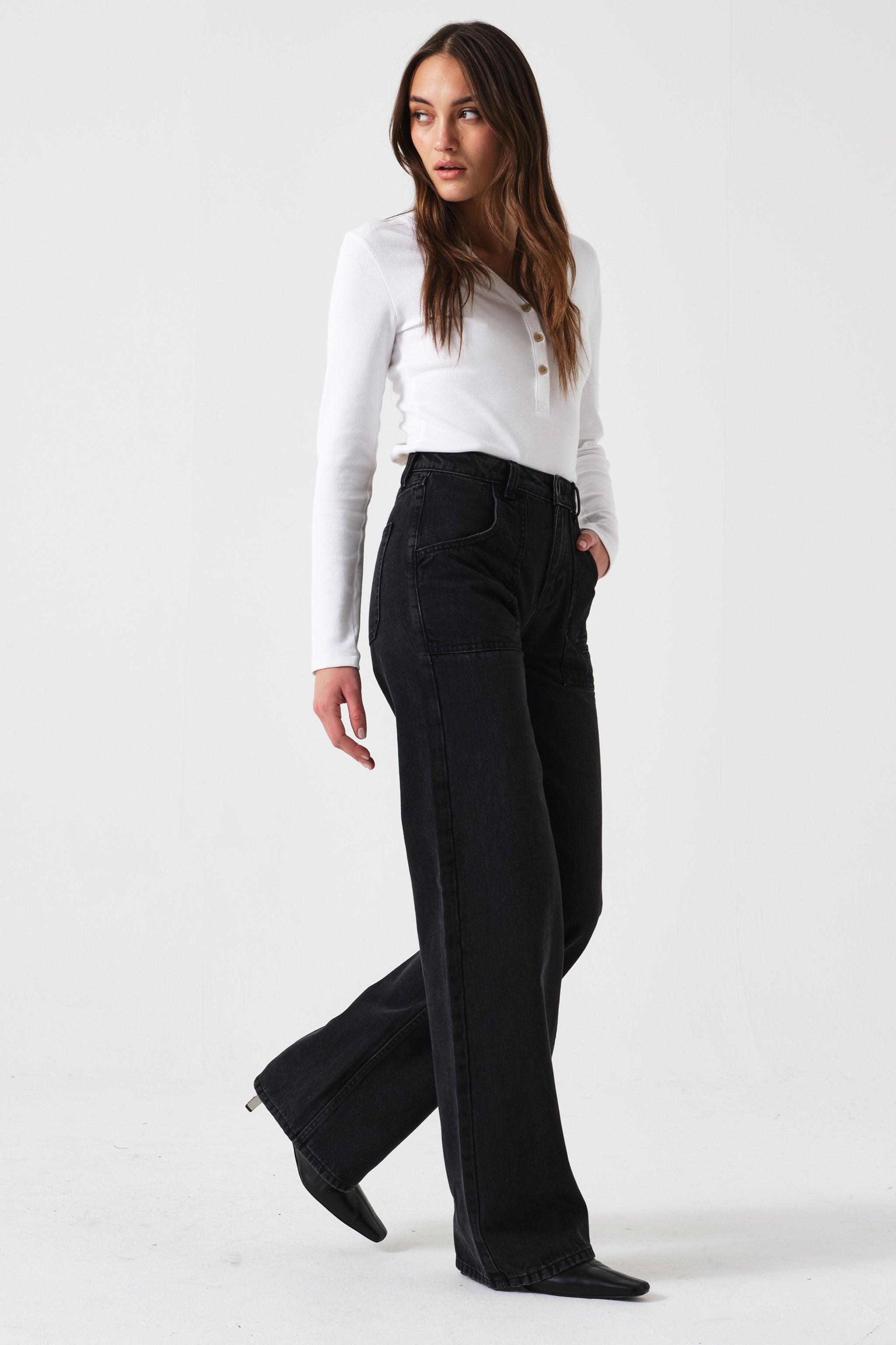 Eden Wide Leg Jean in Fairbanks