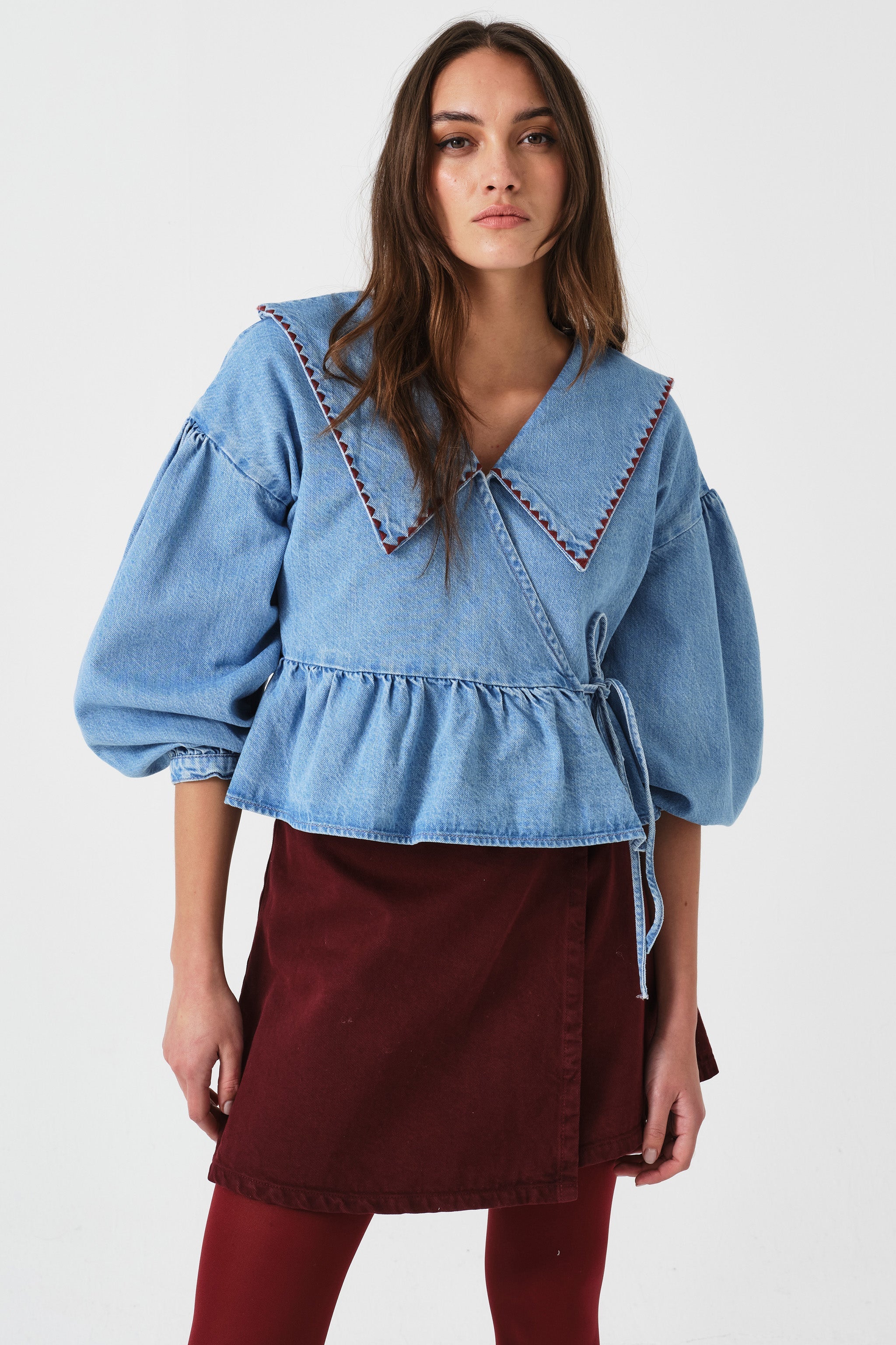 Nour Blouse in Summer Sky