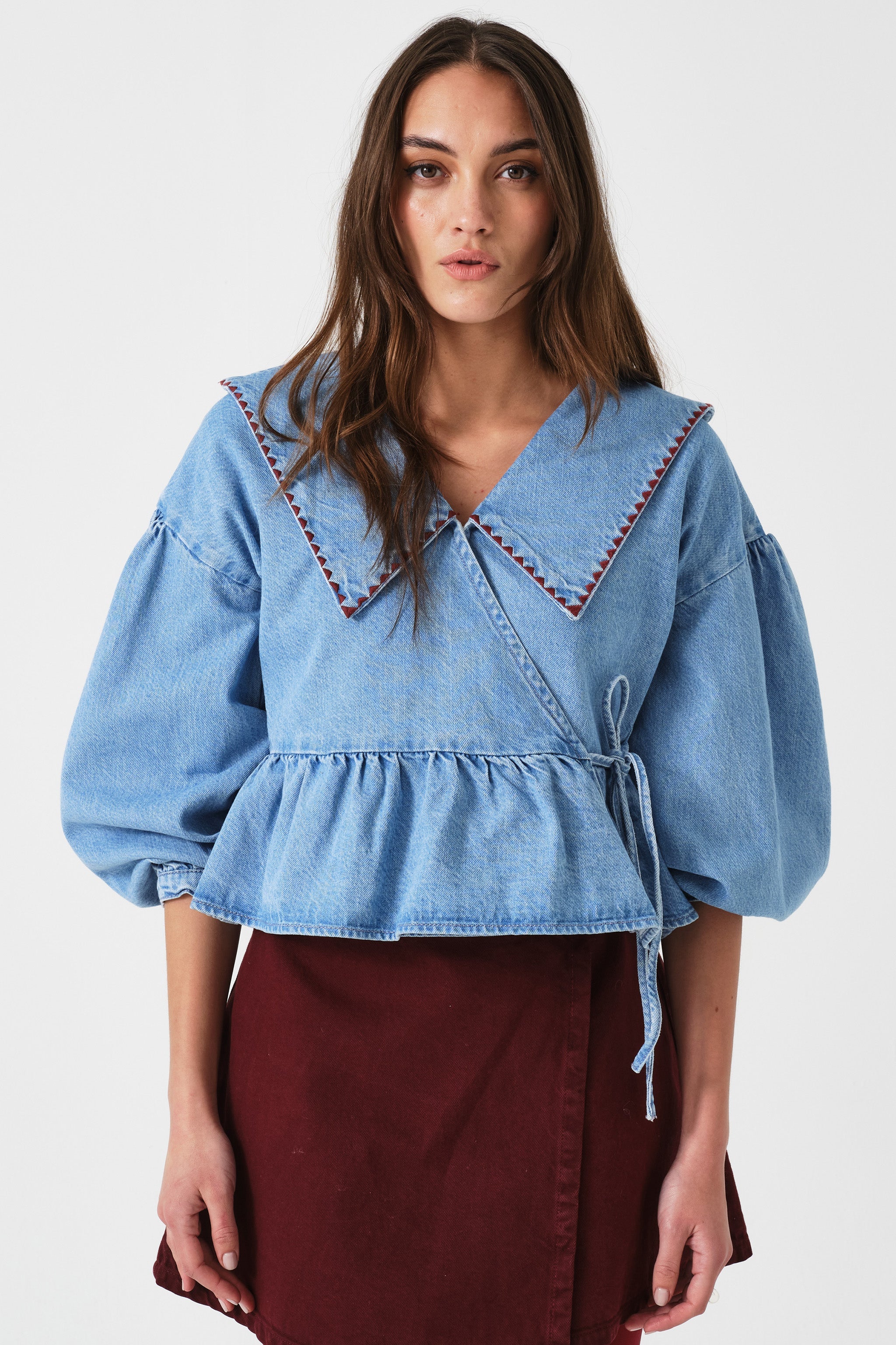 Nour Blouse in Summer Sky