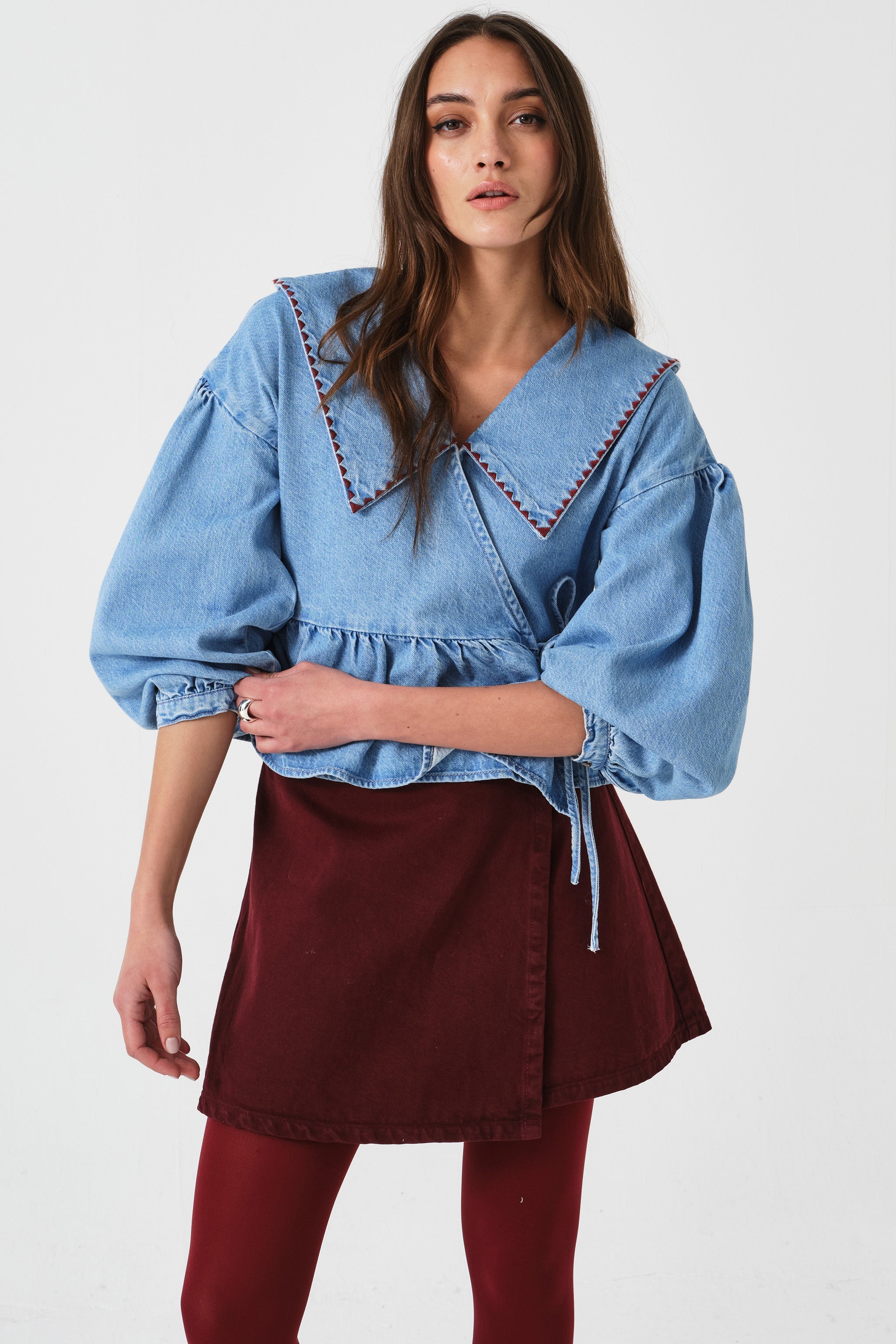 Nour Blouse in Summer Sky