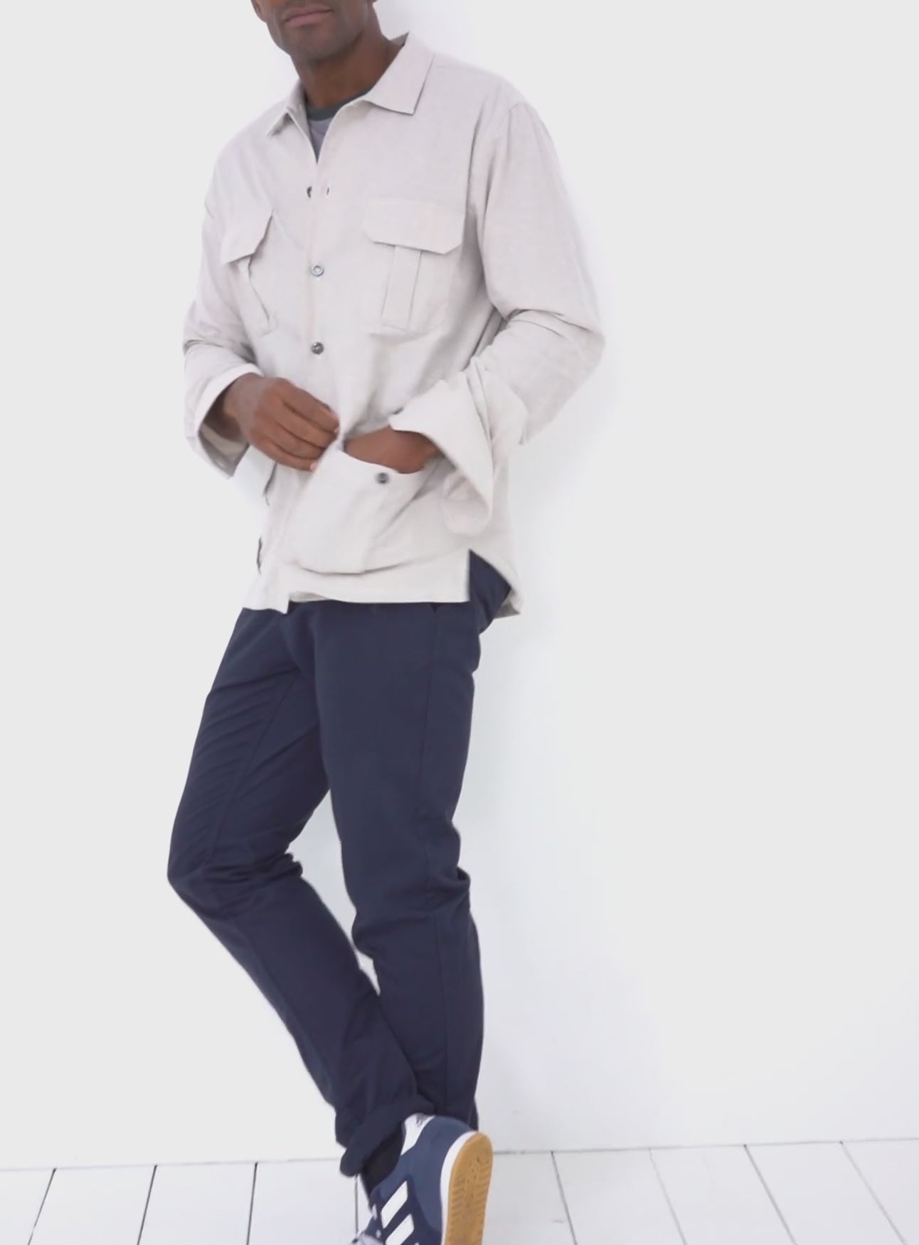 Recycled Italian Flannel Oatmeal Over-Shirt