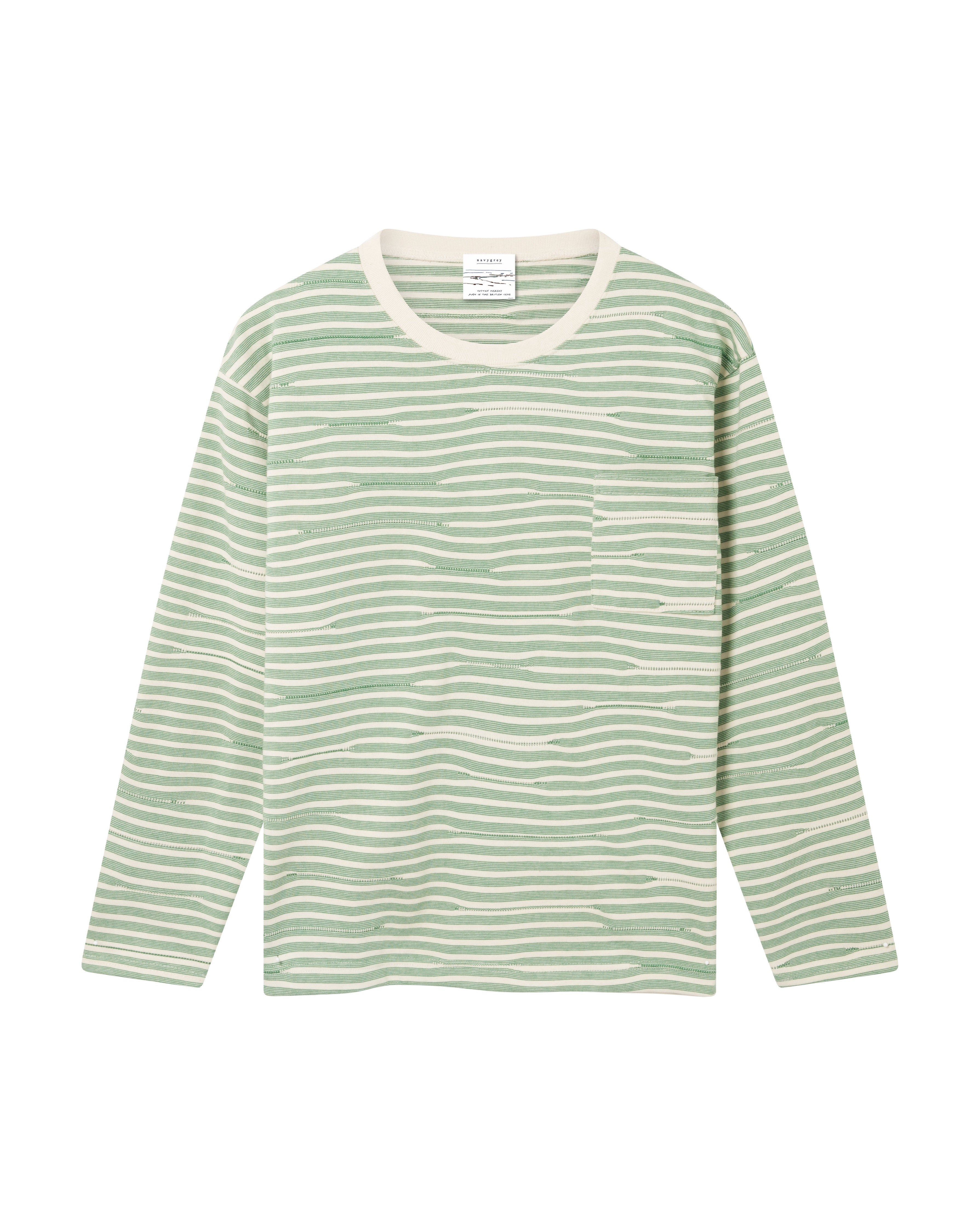 The BRITISH JERSEY 01 - Ecru + Sage