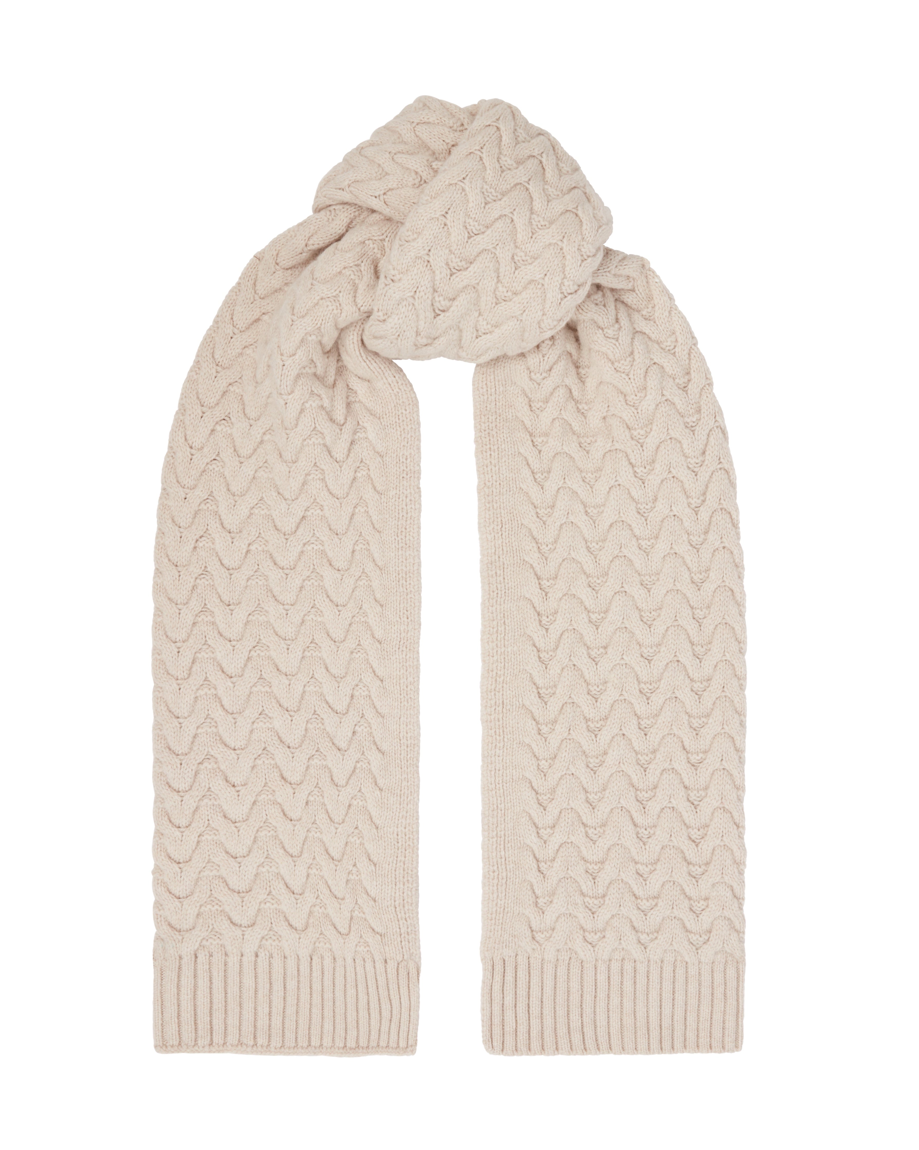The Border Cable Scarf - Lait