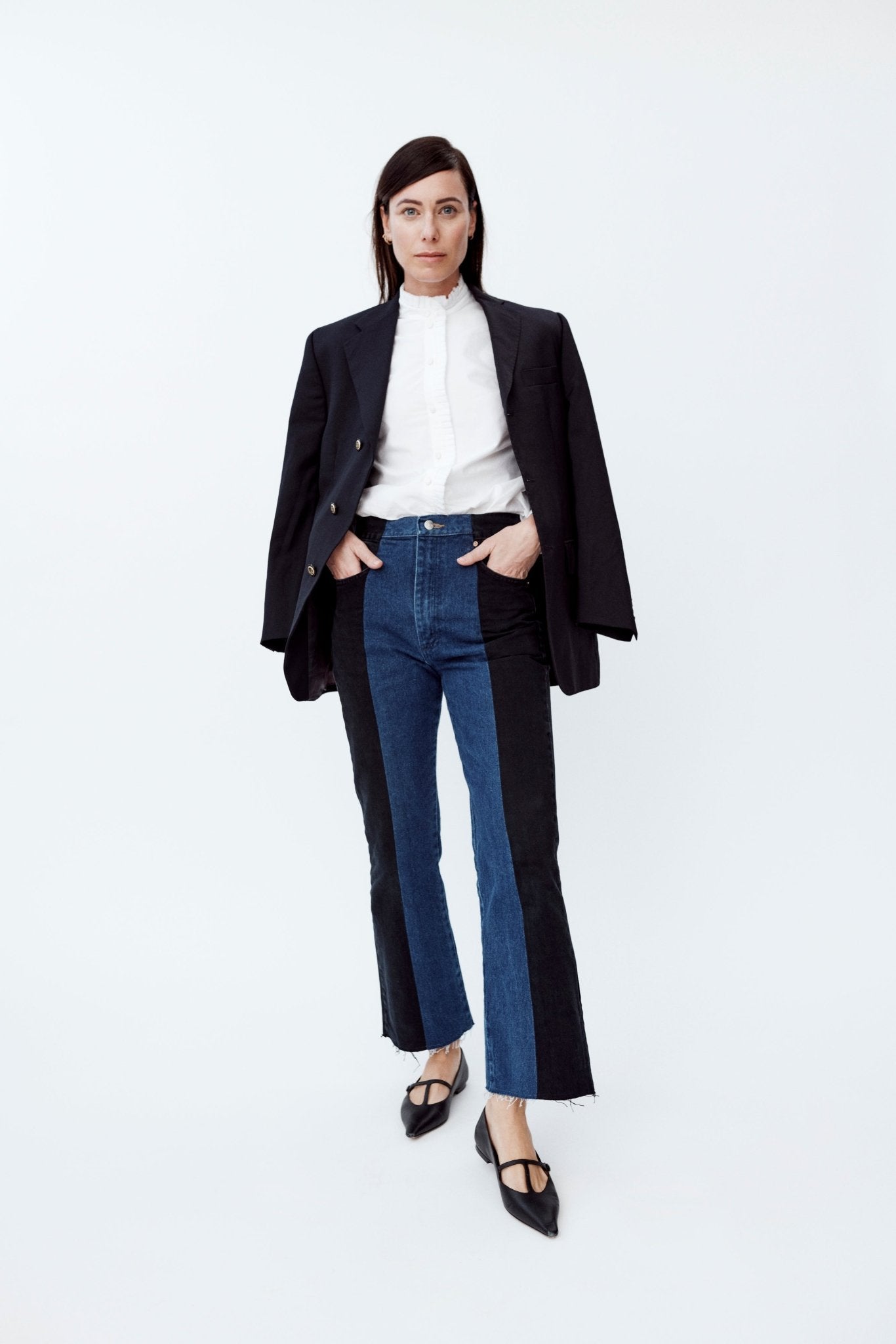 Flare Jean Black/Dark Blue
