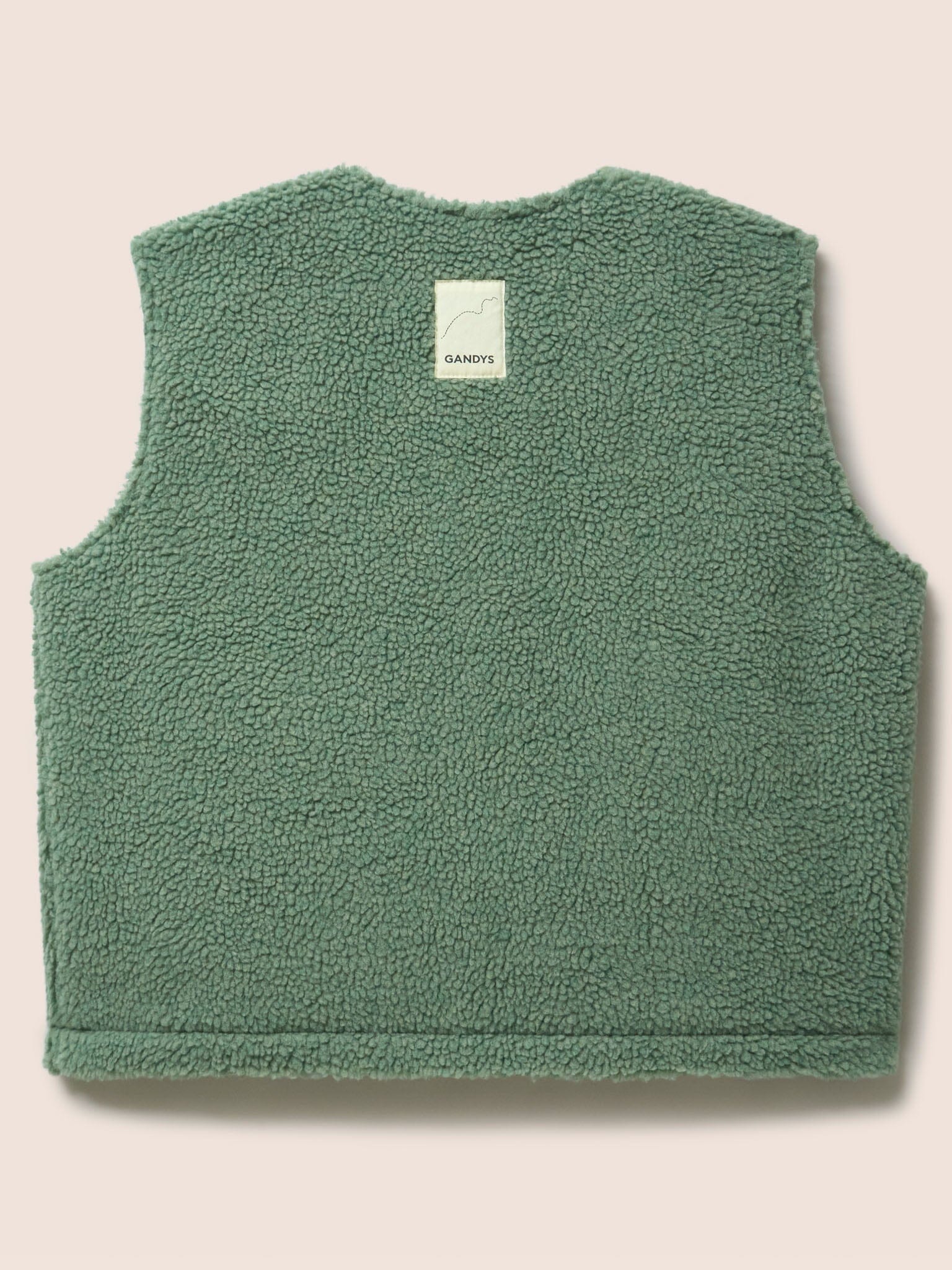 Harlem Recycled Fleece Gilet in Hedge Green