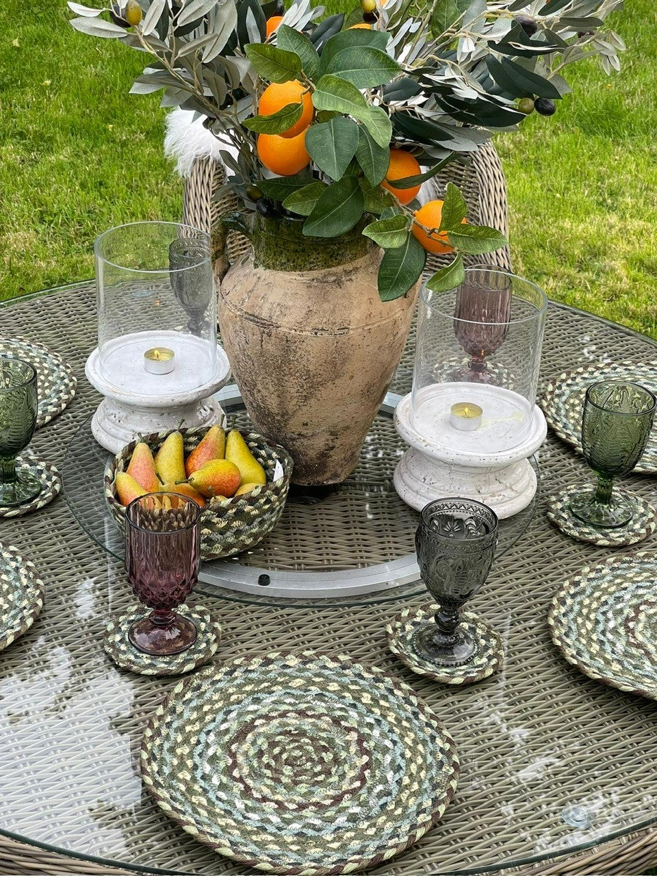 Hedgerow Jute Heart Coaster