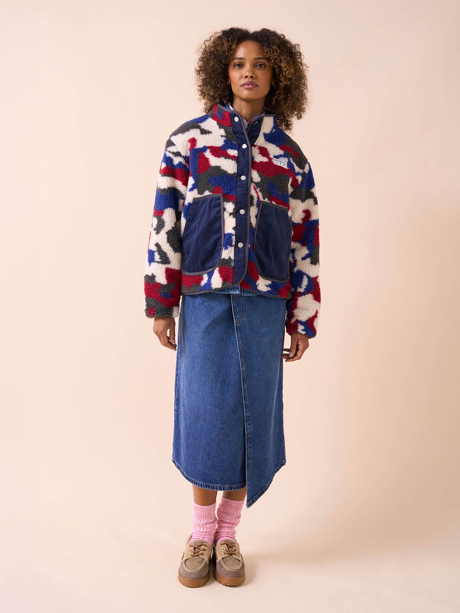 Hudson Recycled Fleece Cord Printed Jacket