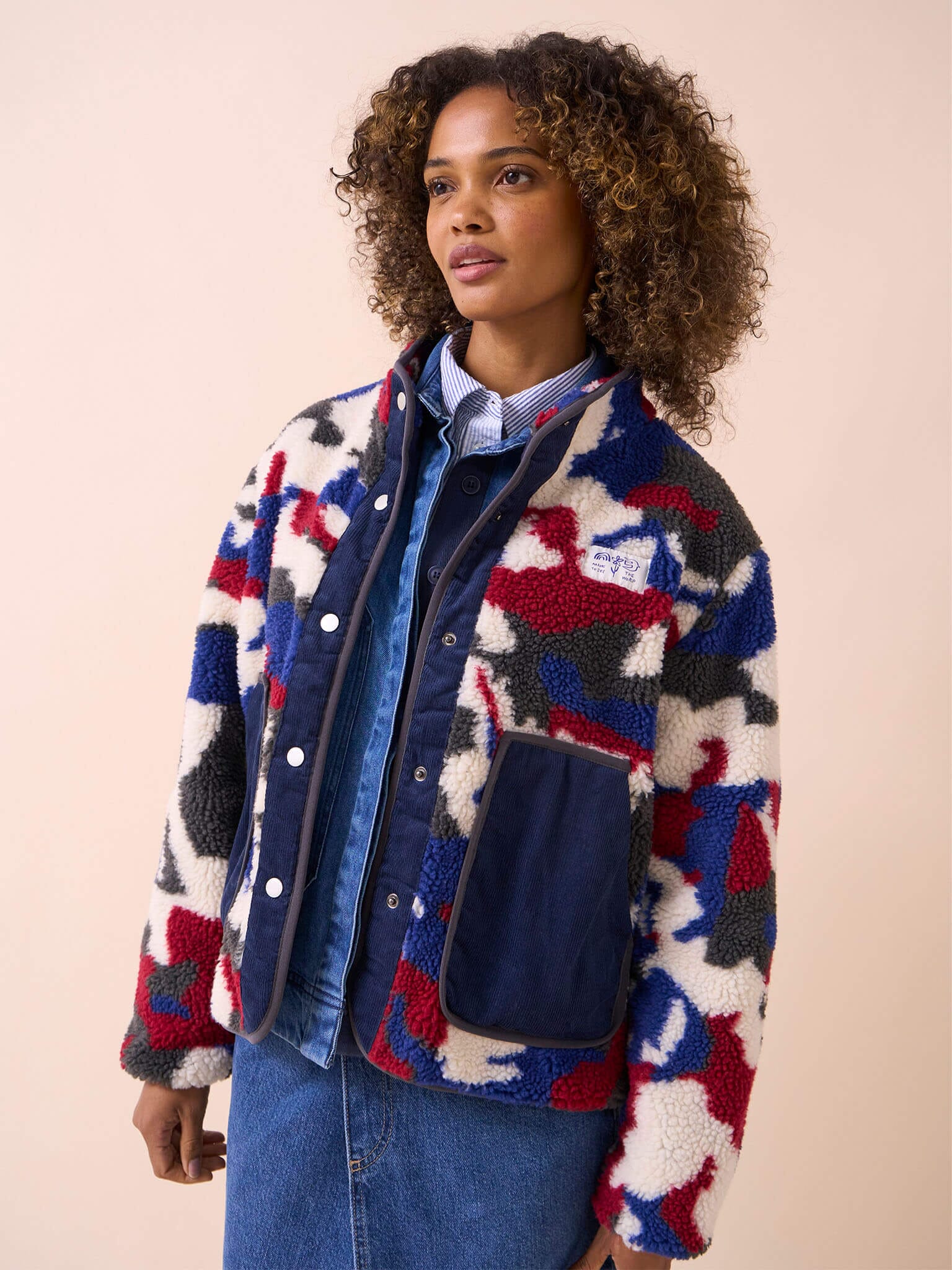 Hudson Recycled Fleece Cord Printed Jacket