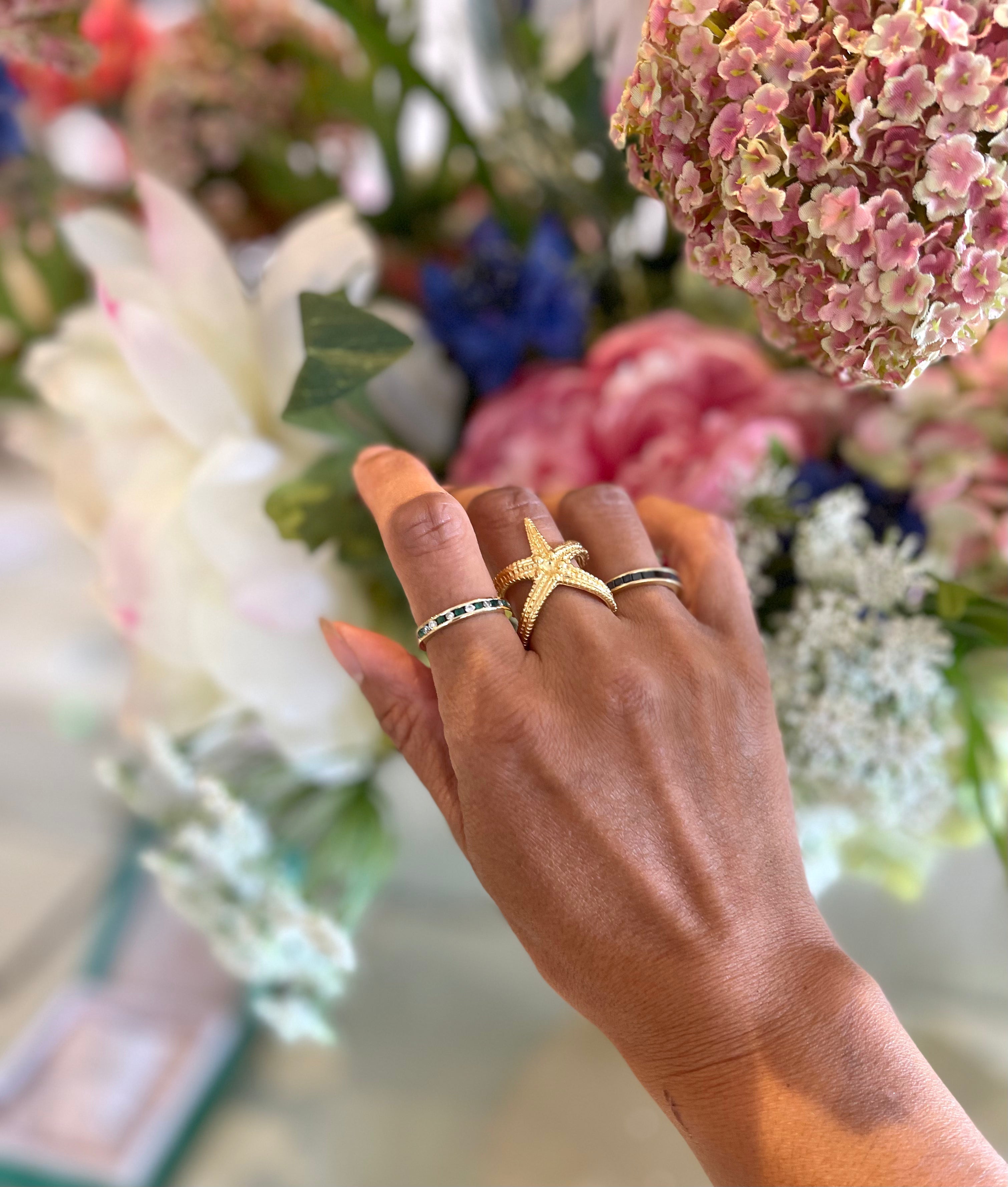 Gold Starfish Ring