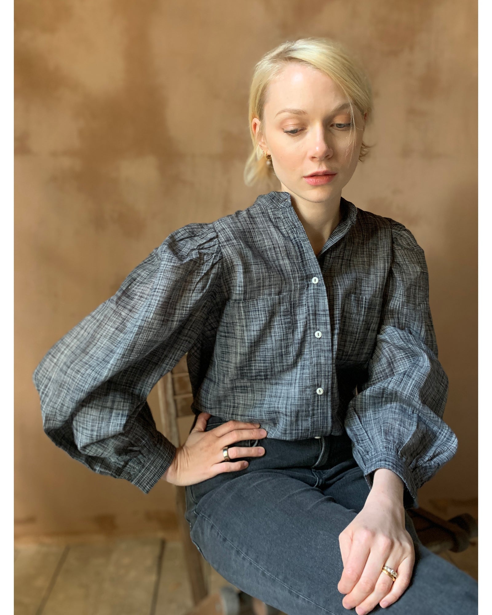 ingrid blouse | ikat salt and pepper
