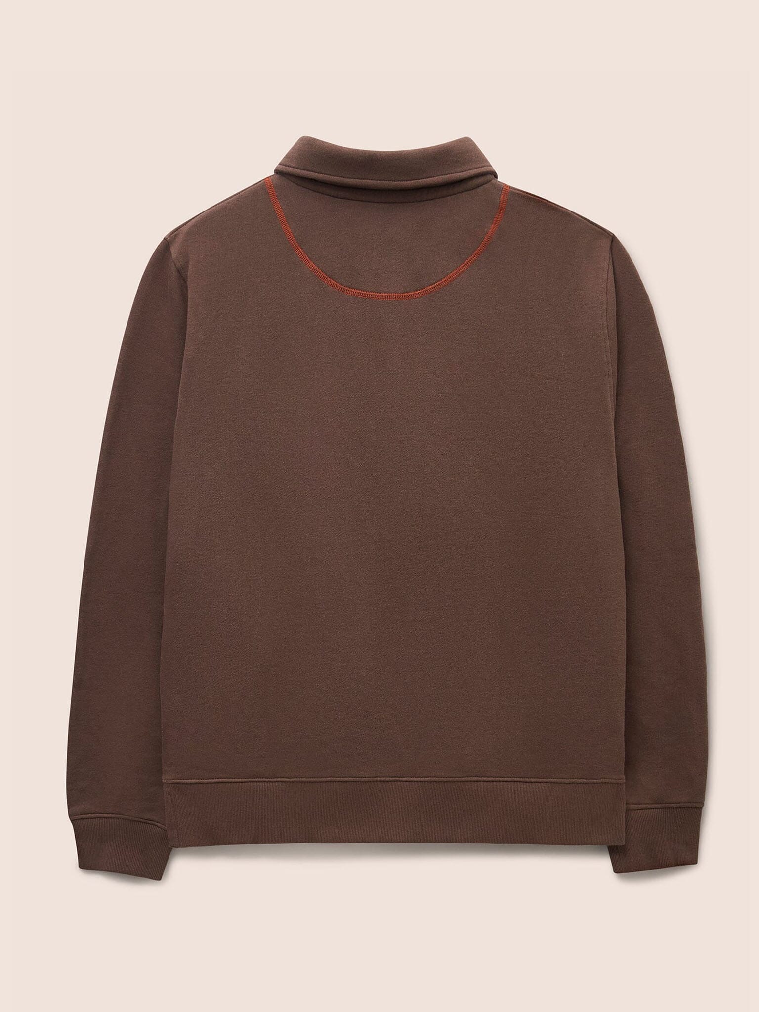 Java Organic Cotton 1/4 Zip Sweater in Brown