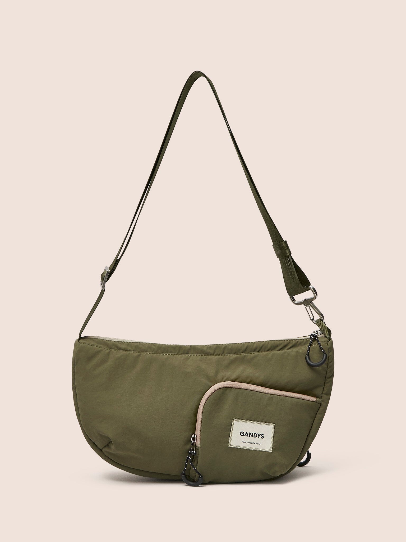 Ecuador Recycled Fabric Sling Bag Khaki