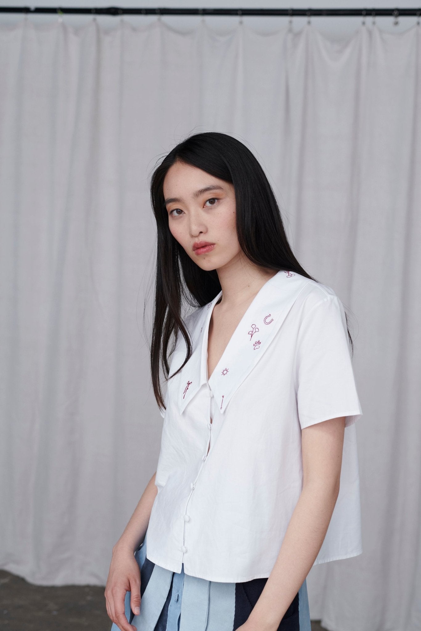 Love Lucky Embroidered Top
