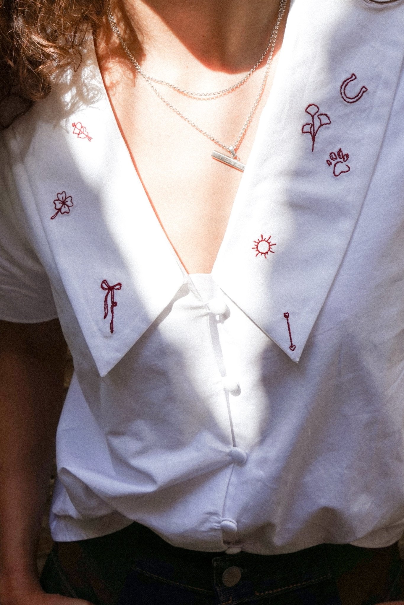 Love Lucky Embroidered Top
