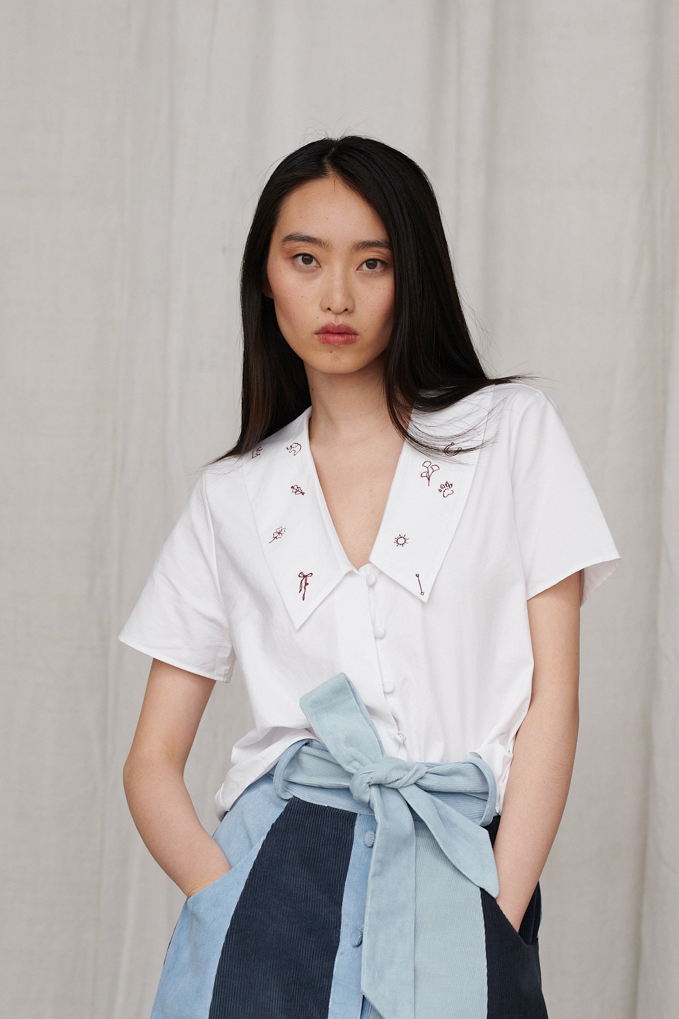Love Lucky Embroidered Top