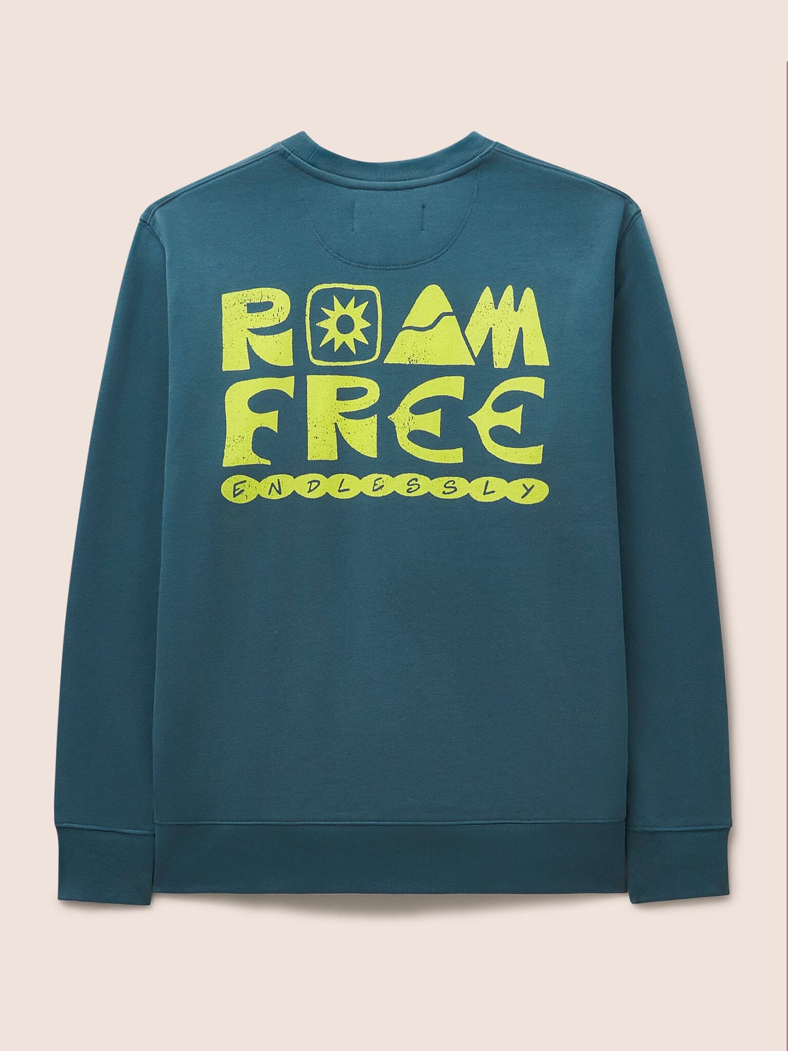 Milford Organic Cotton Roam Free Graphic Sweatshirt in Teal