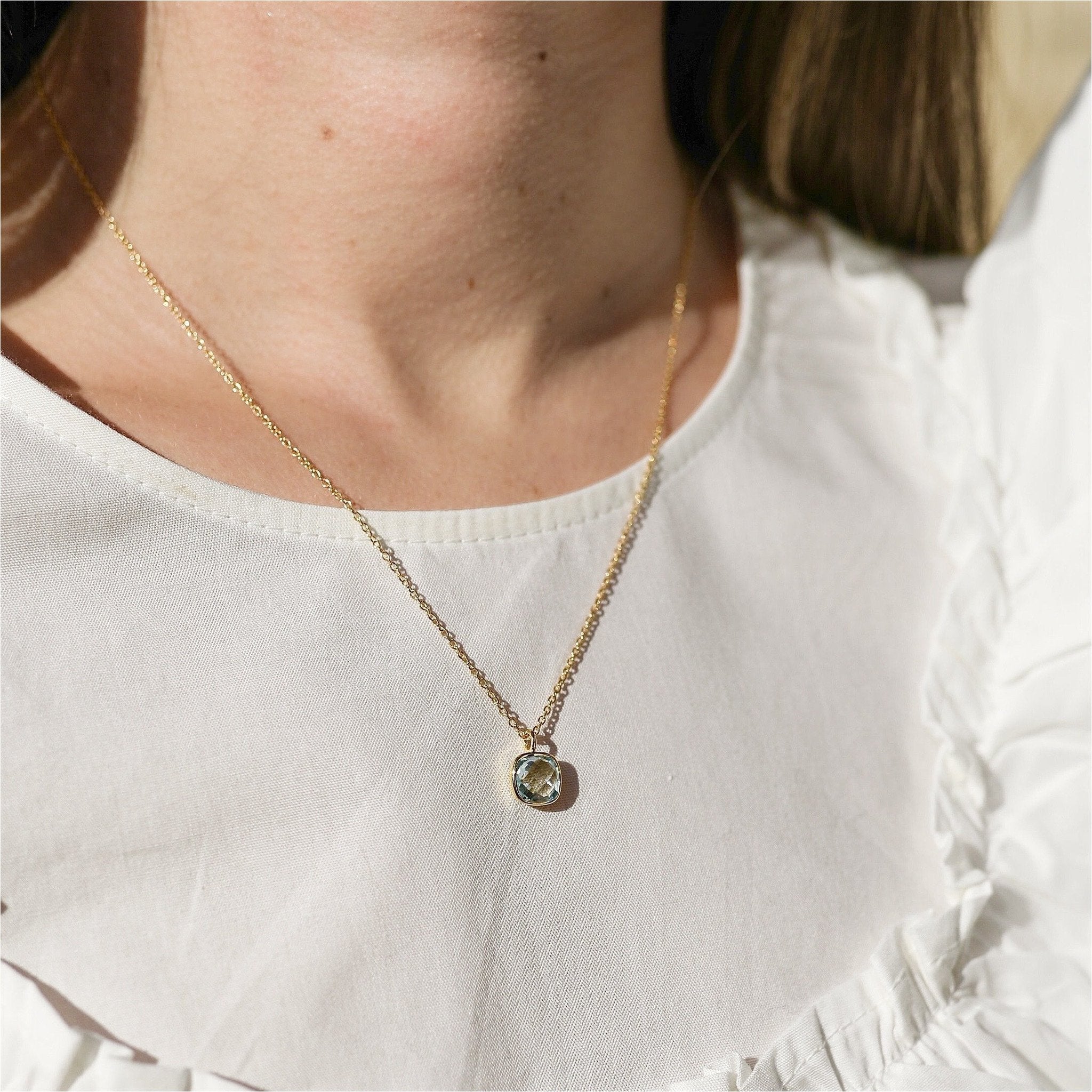 Brooklyn Gold Vermeil & Blue Topaz Necklace