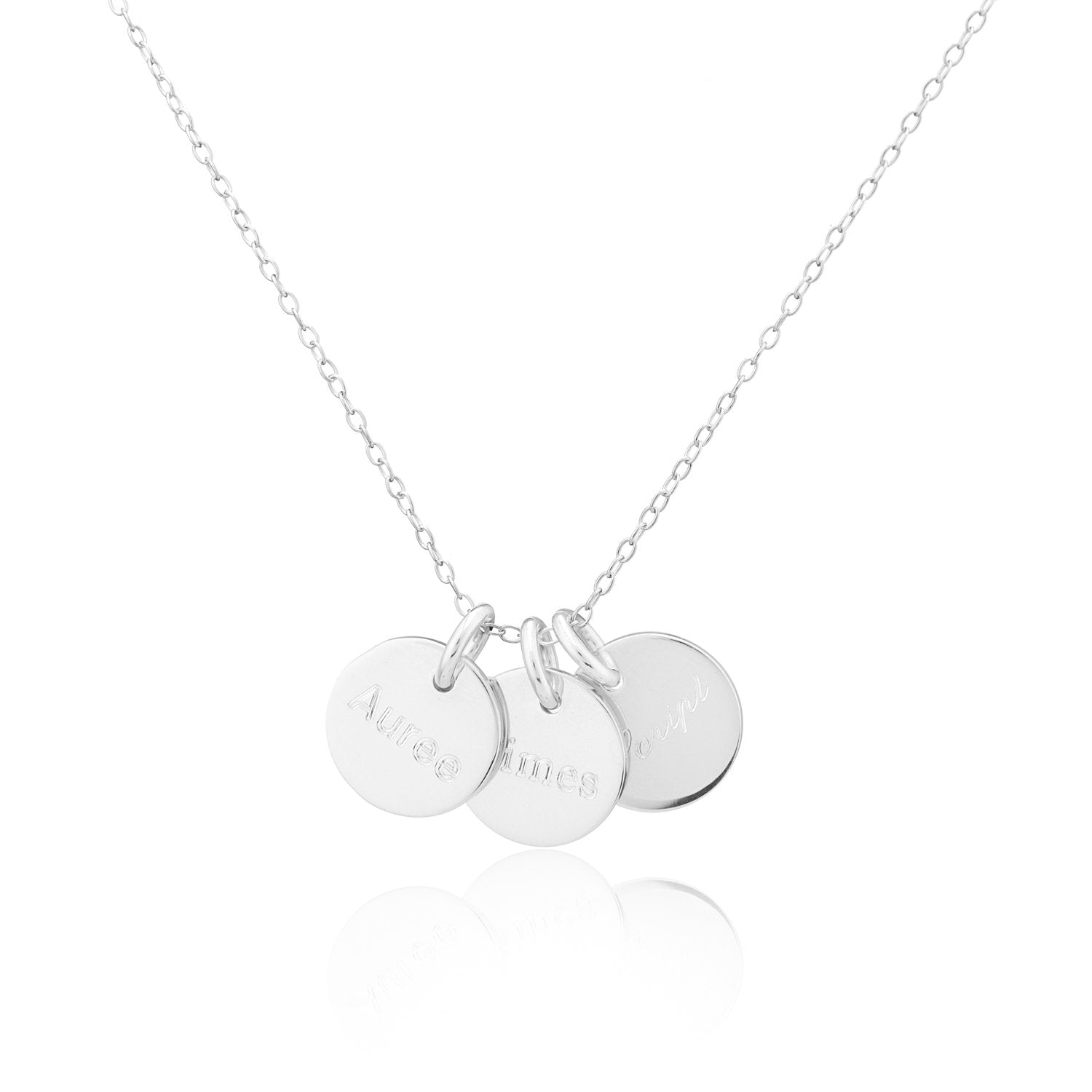 Pembroke Sterling Silver Disc Trio Necklace