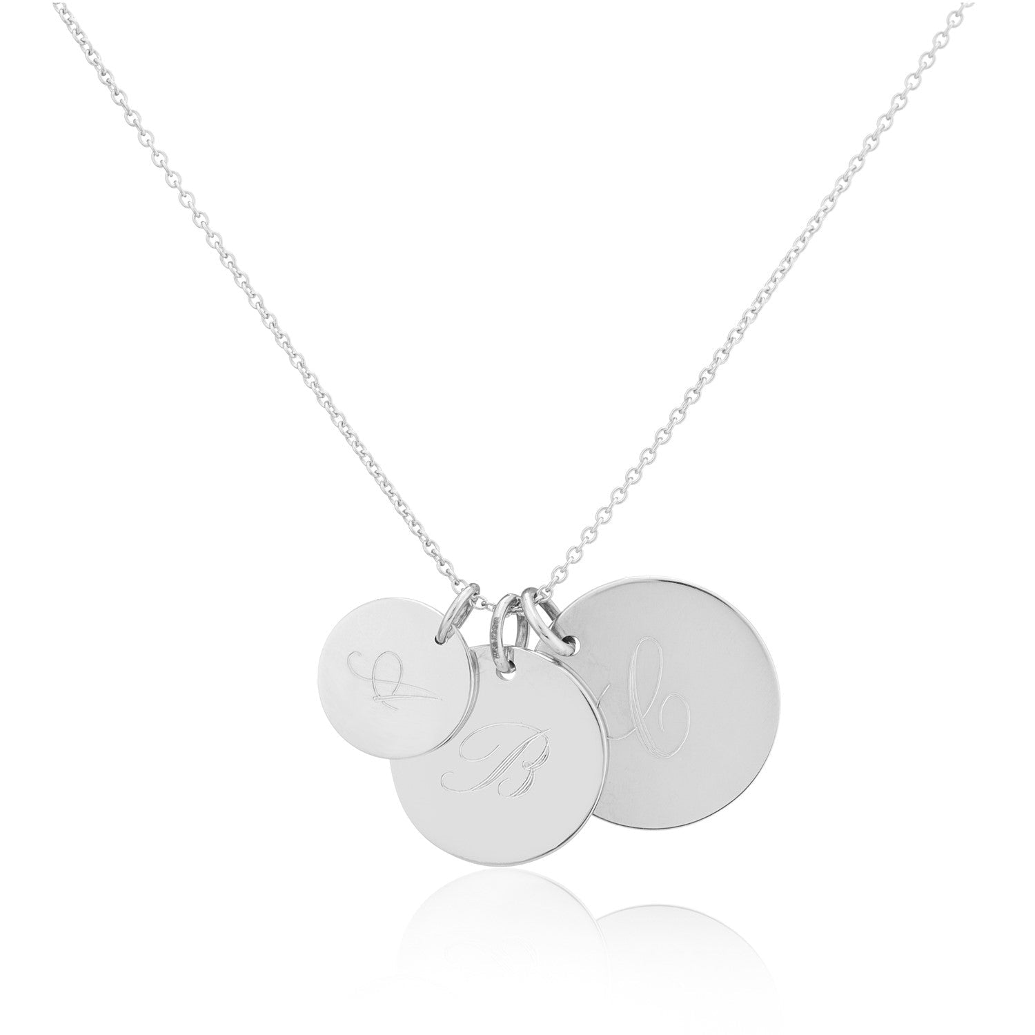 Pembroke Sterling Silver Disc Trio Necklace