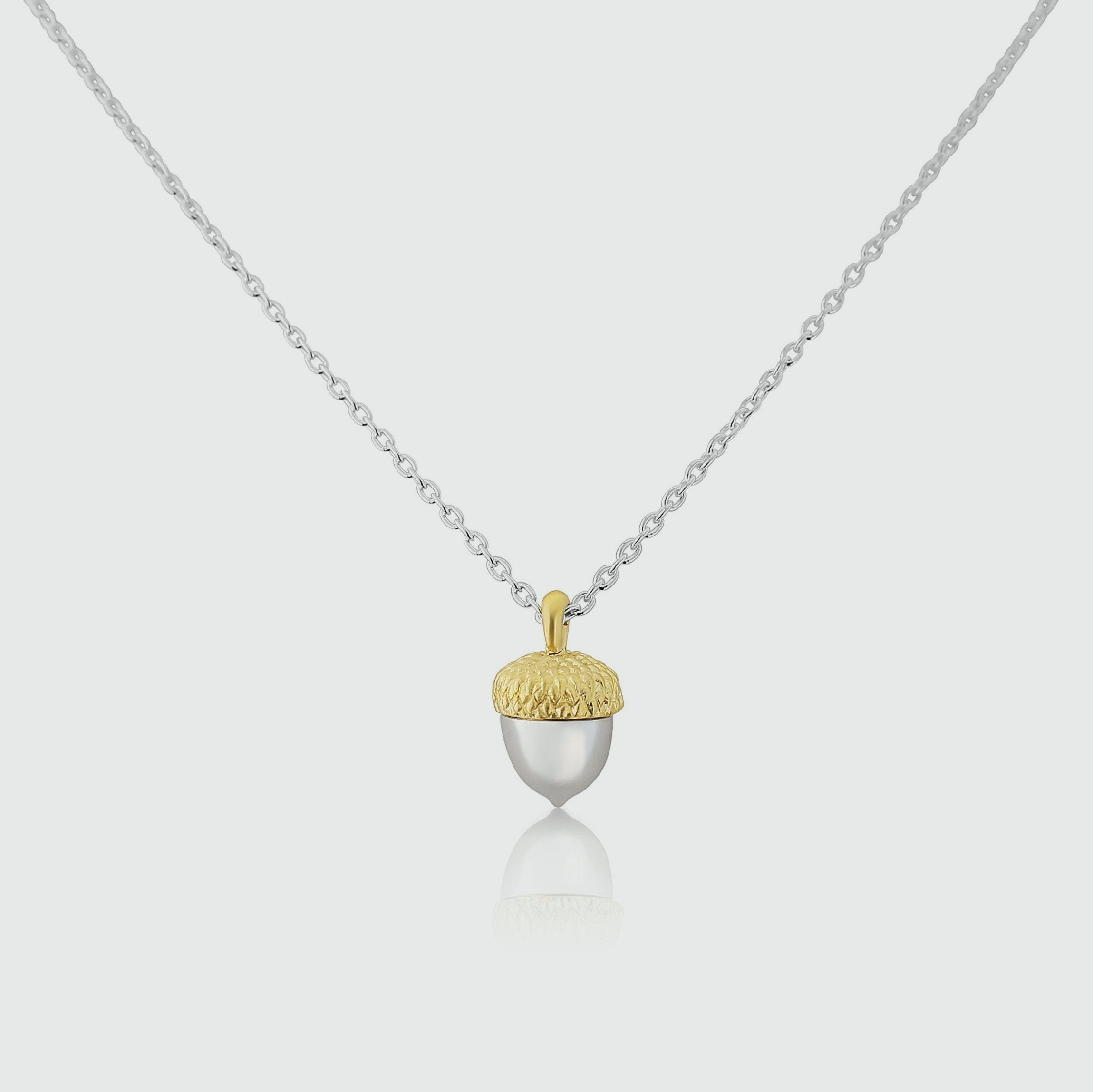 Sherwood Silver and Gold Acorn Necklace