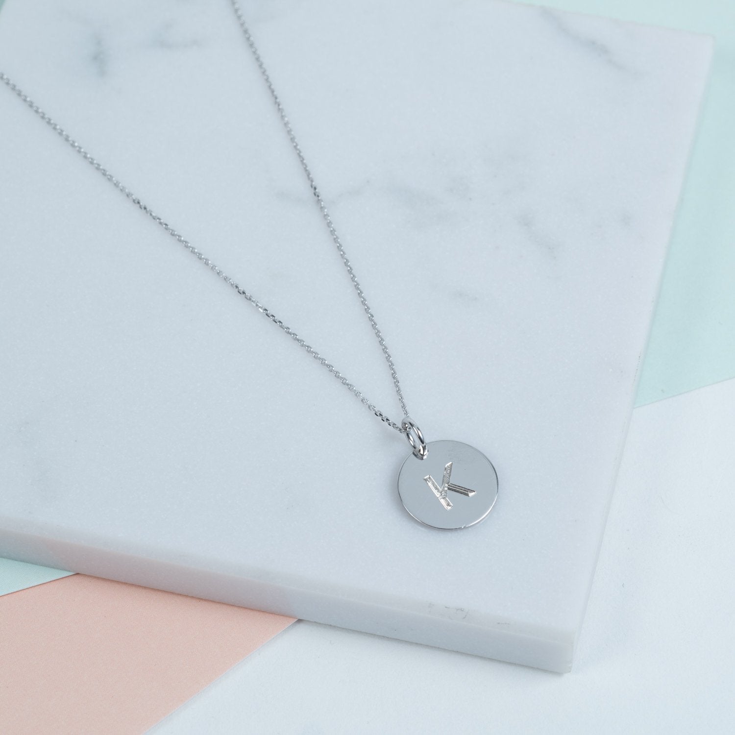Westbourne 9ct White Gold Disc Pendant