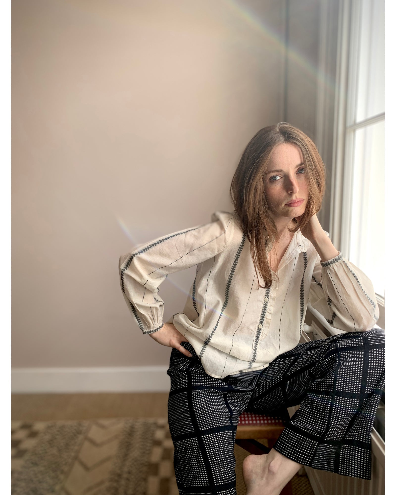 nina blouse - ecru