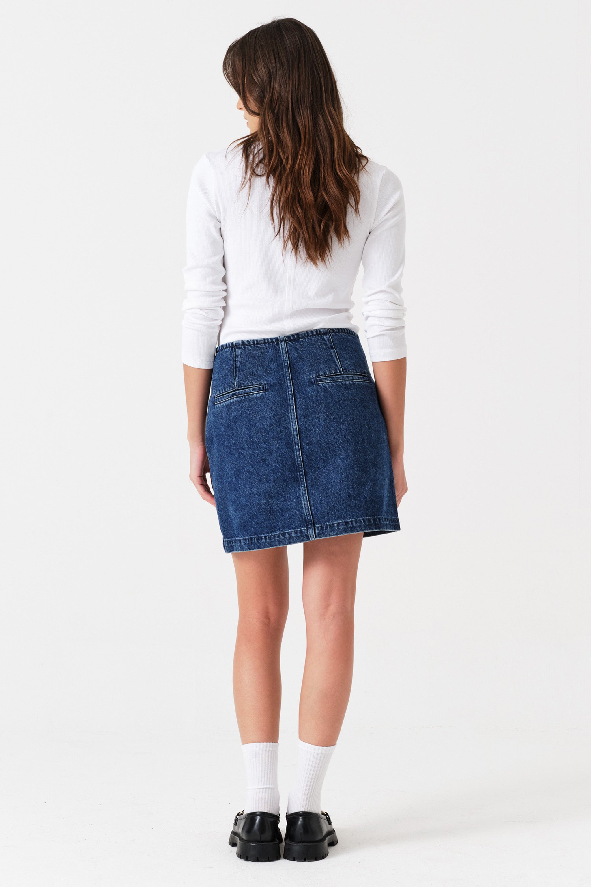 Noah Mini Denim Skirt in Phoenix