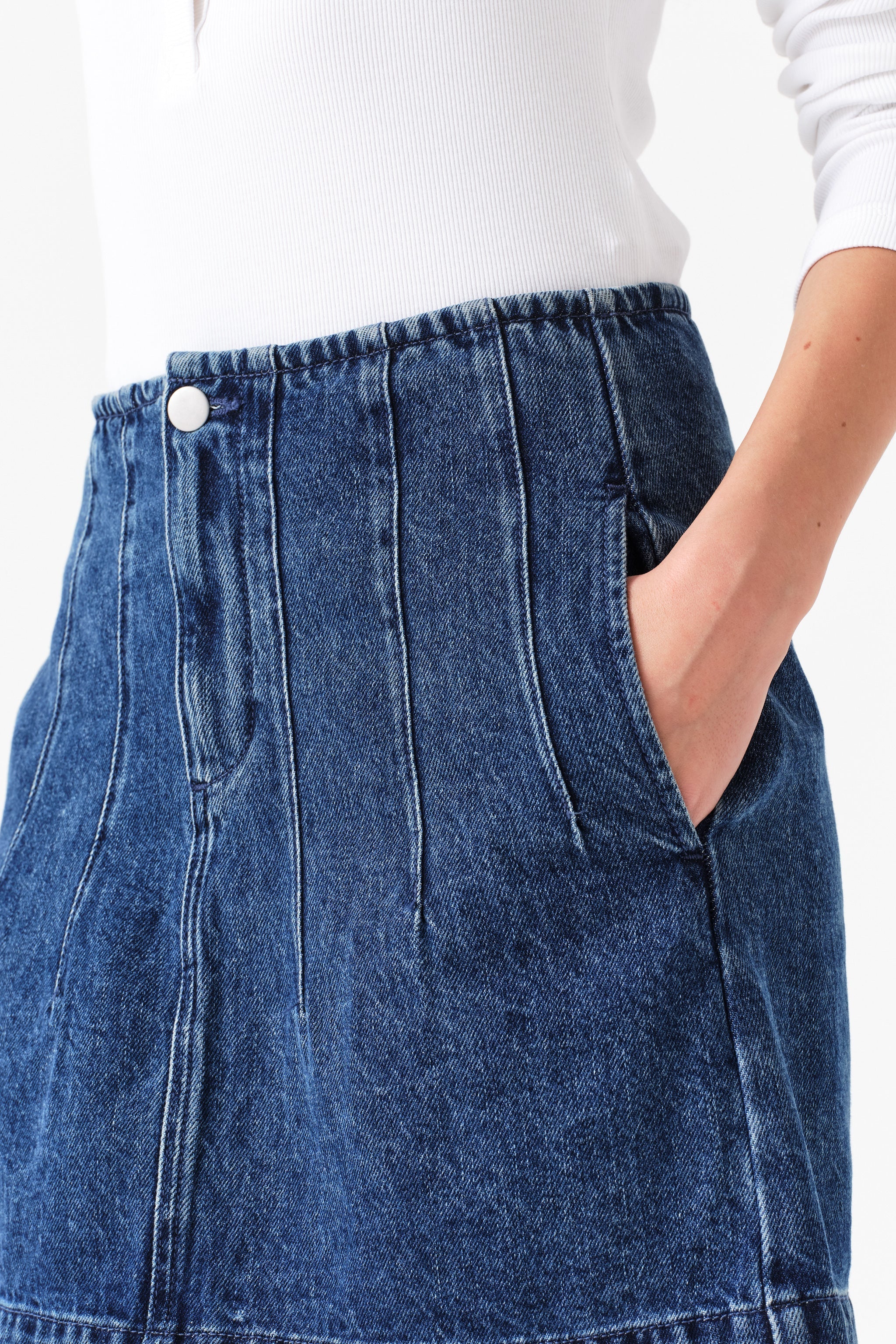Noah Mini Denim Skirt in Phoenix