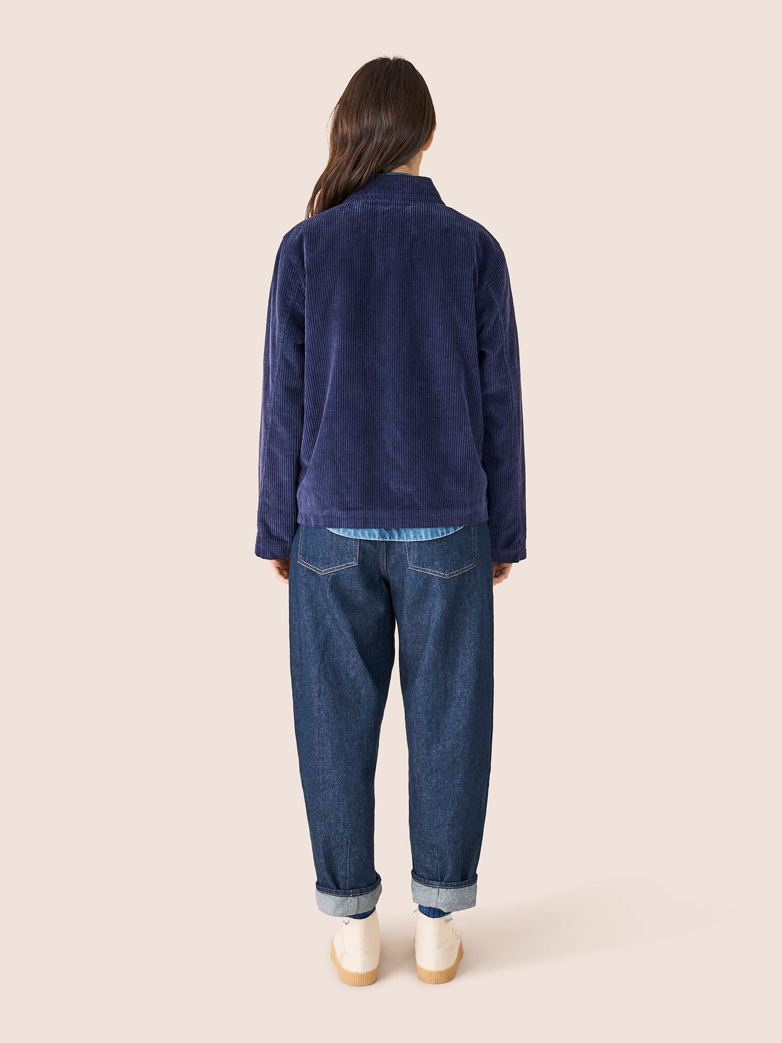 Nyhavn Cotton Corduroy Jacket in Navy