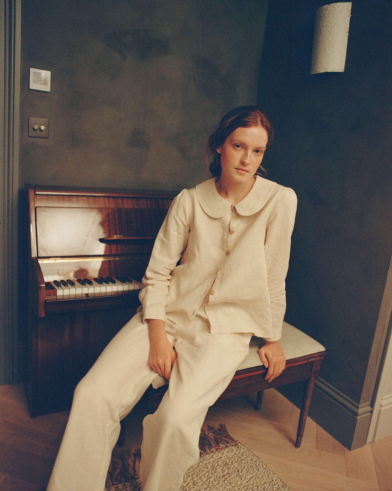 Claudine Linen Blouse  - Natural