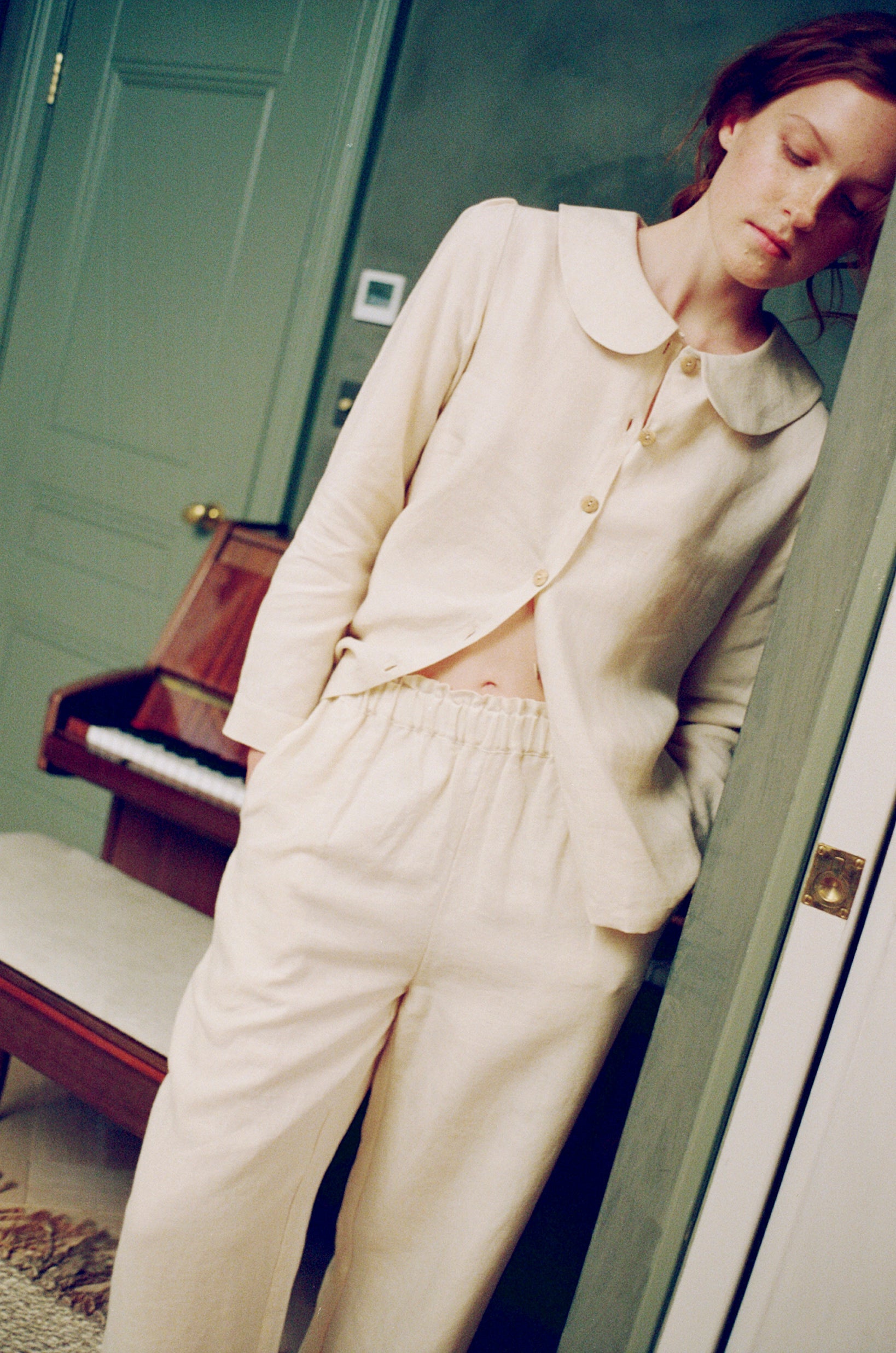 Claudine Linen Blouse  - Natural